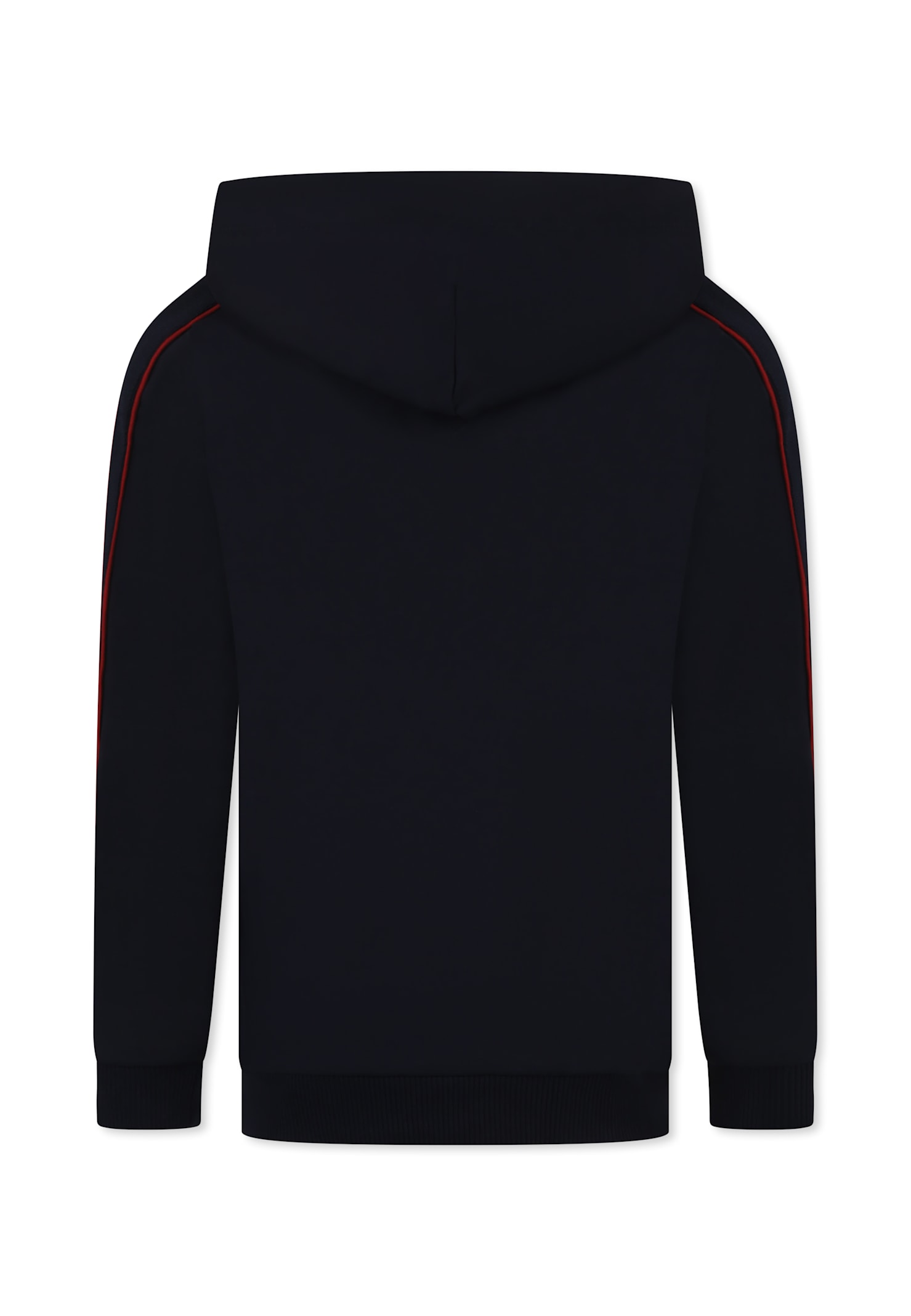 Tommy Hilfiger Blue Sweatshirt For Boy With Flag In Black