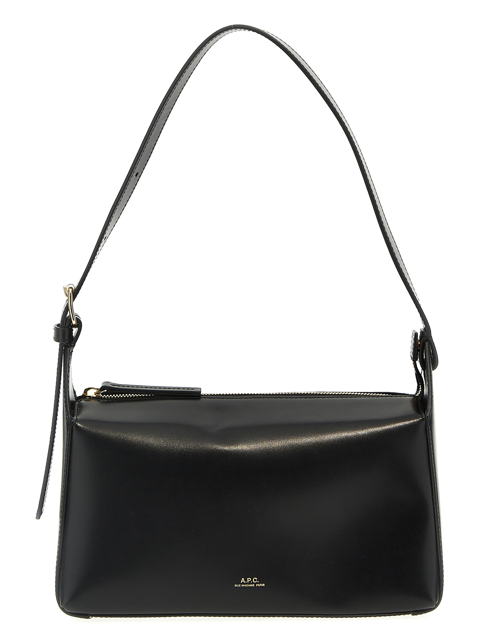 Shop Apc Virginie Baguette Shoulder Bag In Black