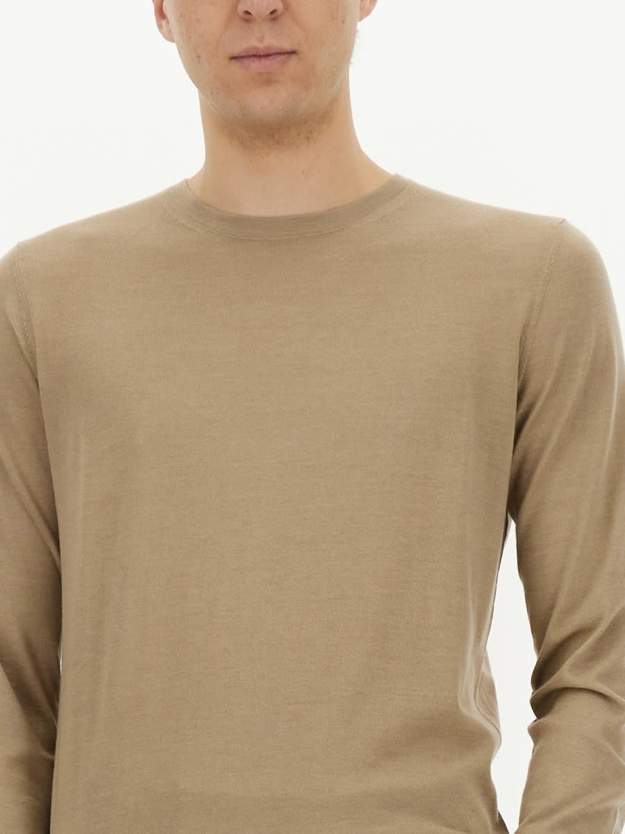 Shop Zegna Cashmere And Silk Sweater In Beige