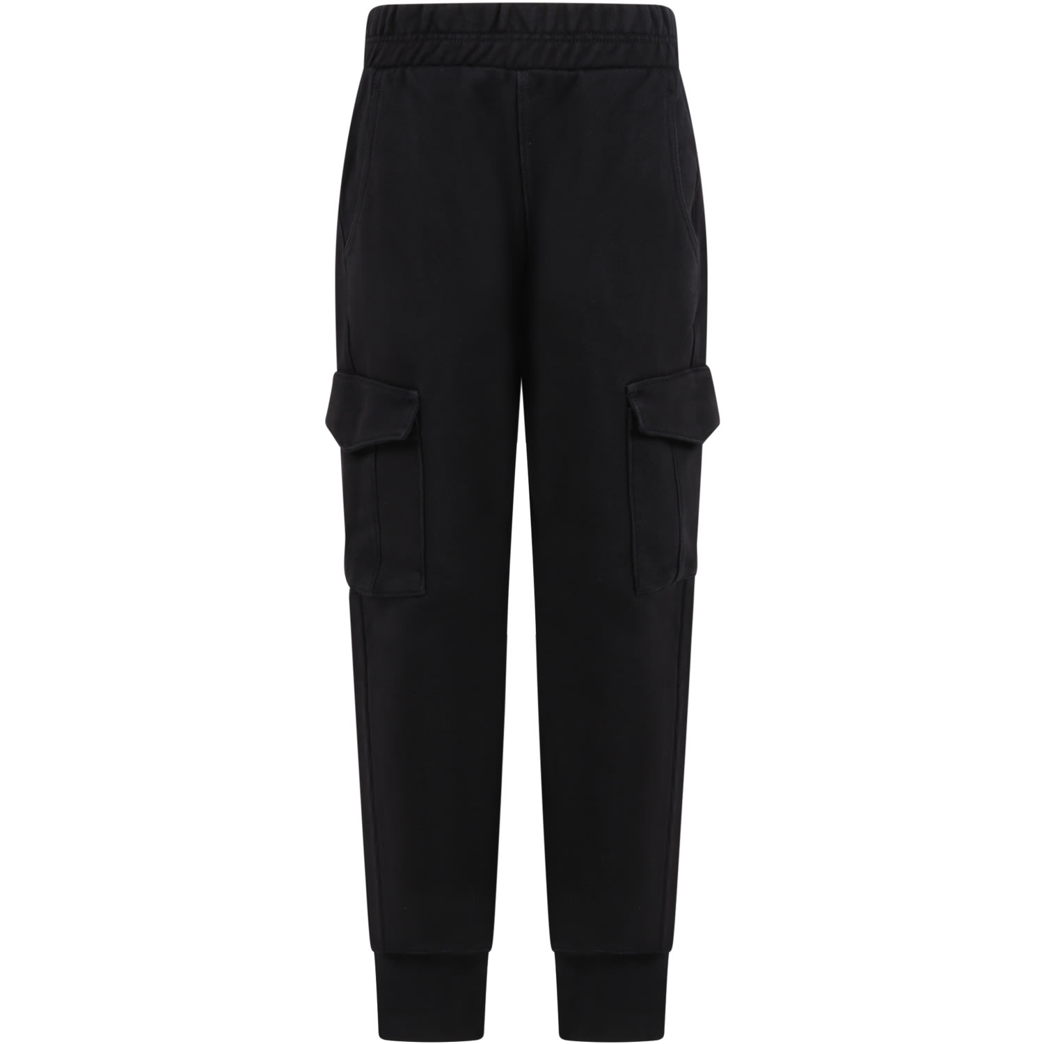 Dondup Black Sweatpants For Boy With Logo Patch