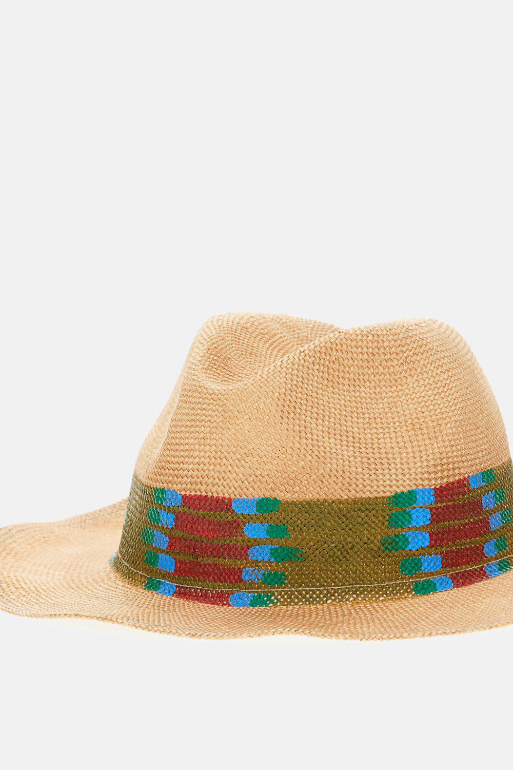 Exquisite J Beige Rafia Hat In Multi