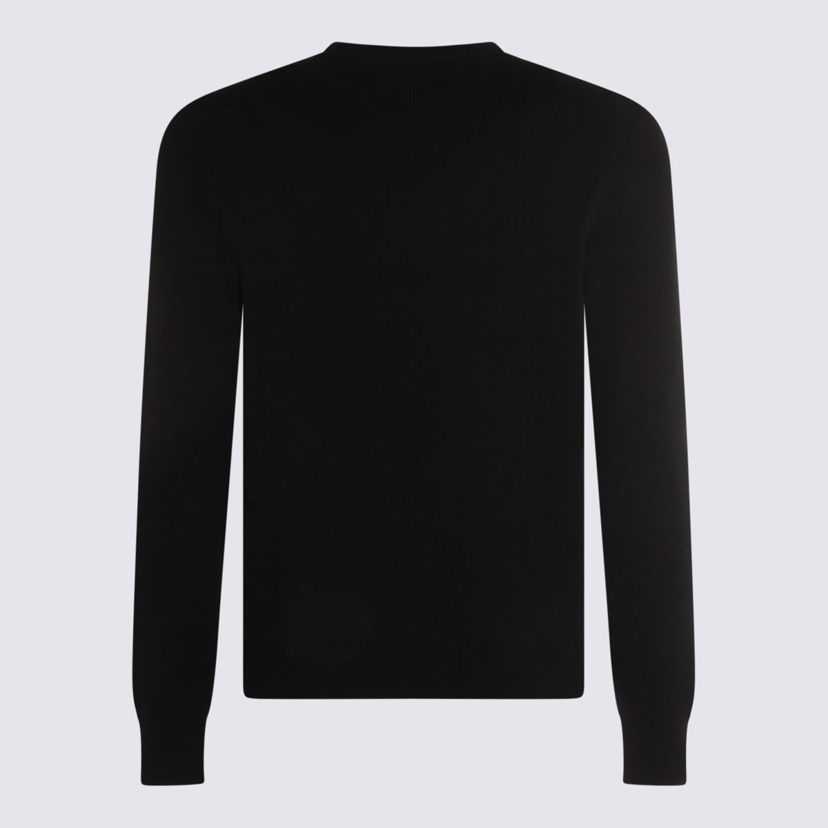 Malo Ribbed Crewneck Sweater With Long Sleeves In Black