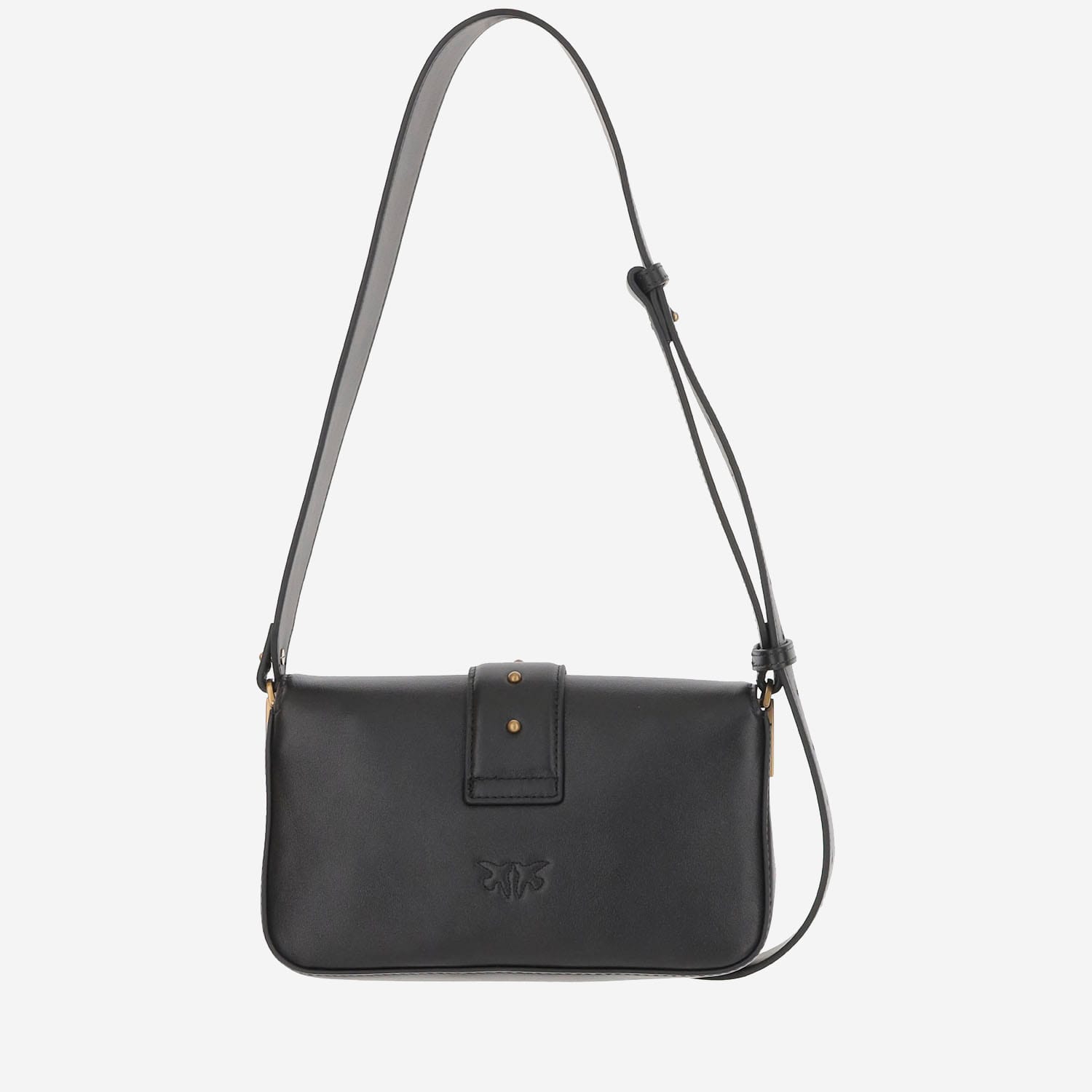 Pinko Love One Mini Leather Bag In Black
