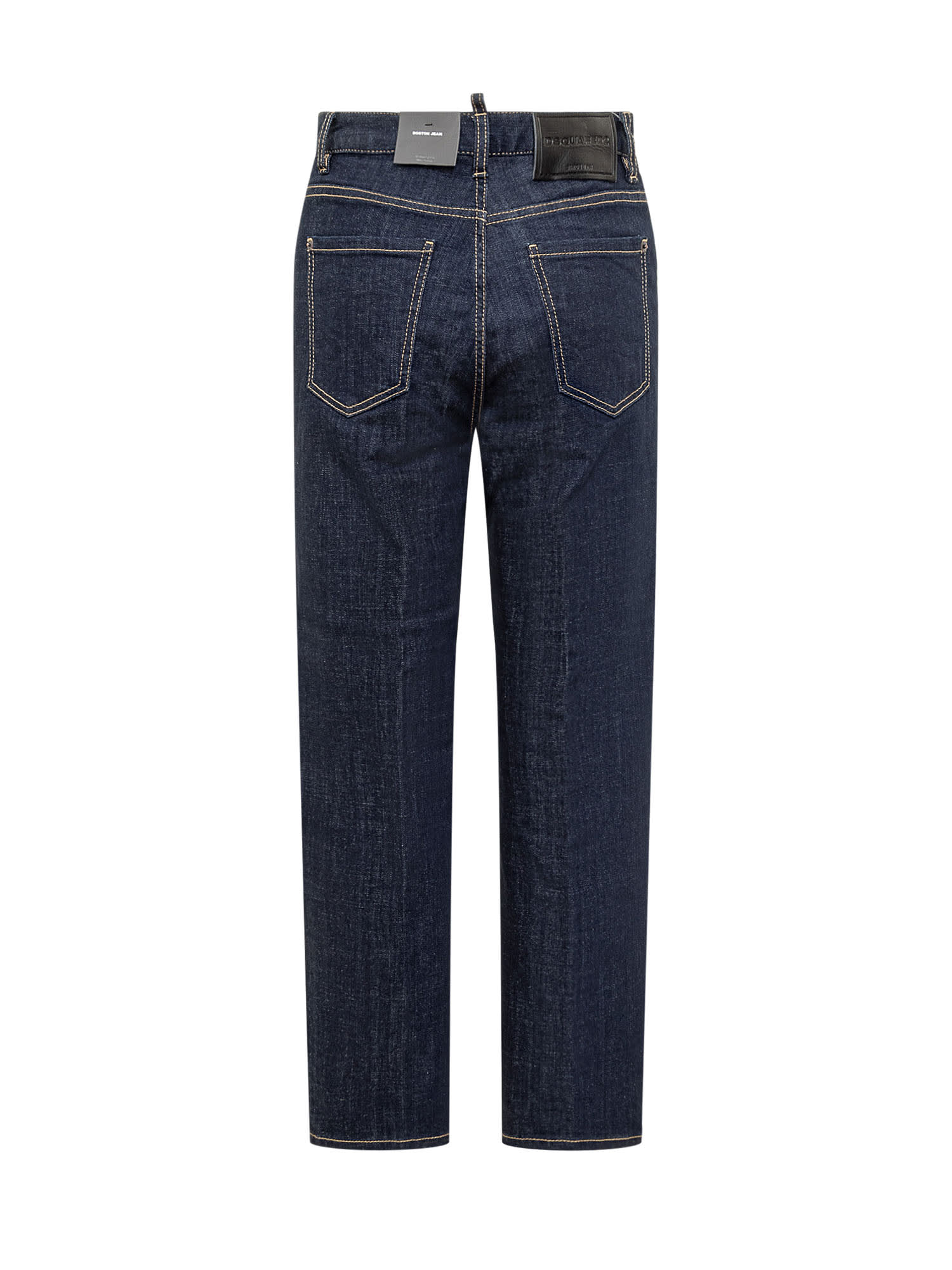 Shop Dsquared2 Boston Jeans In Navy Blue