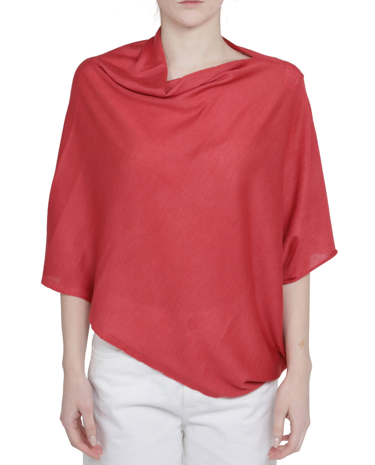 Nenah Dust Red Poncho Top