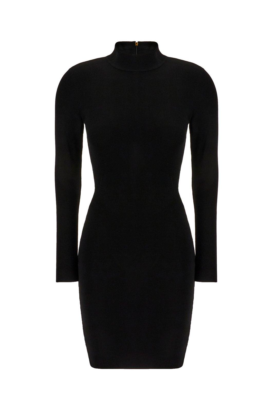Michael Kors Stretch Knit Cutout Dress In Black