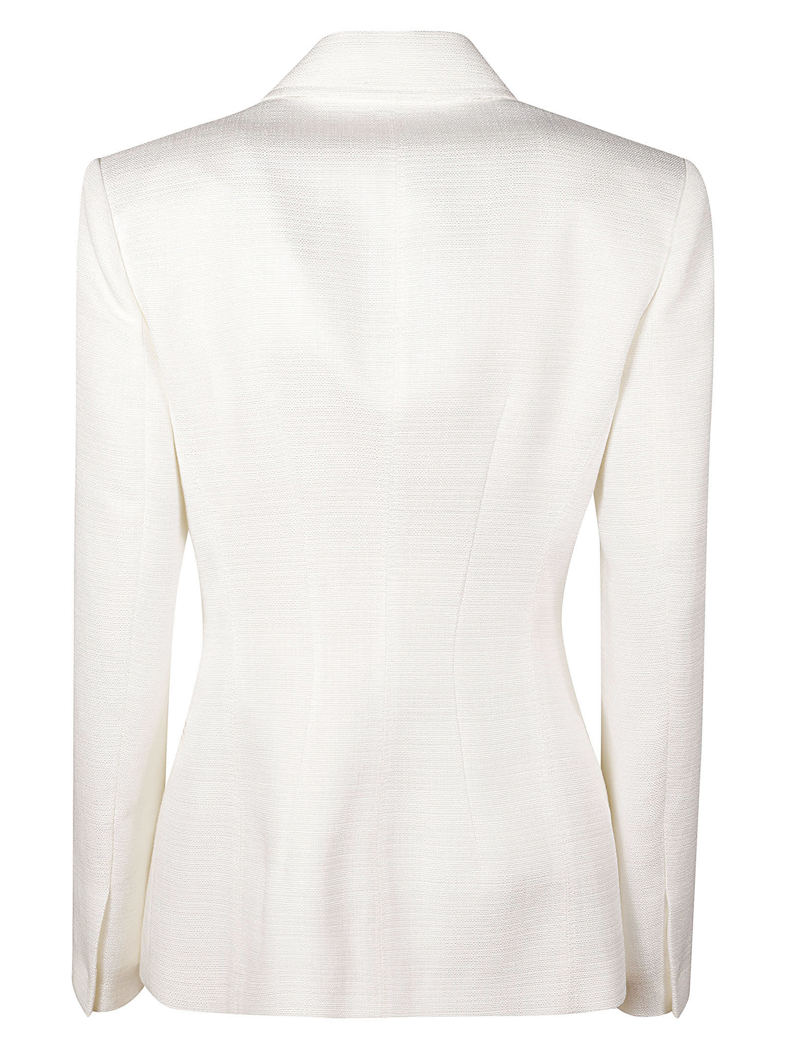 Shop Genny Double-breasted Plain Dinner Jacket In White