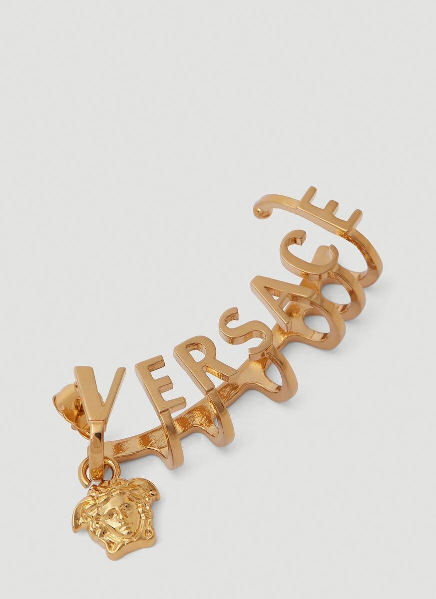 Versace Logo Plaque Medusa Charm Ear Cuff