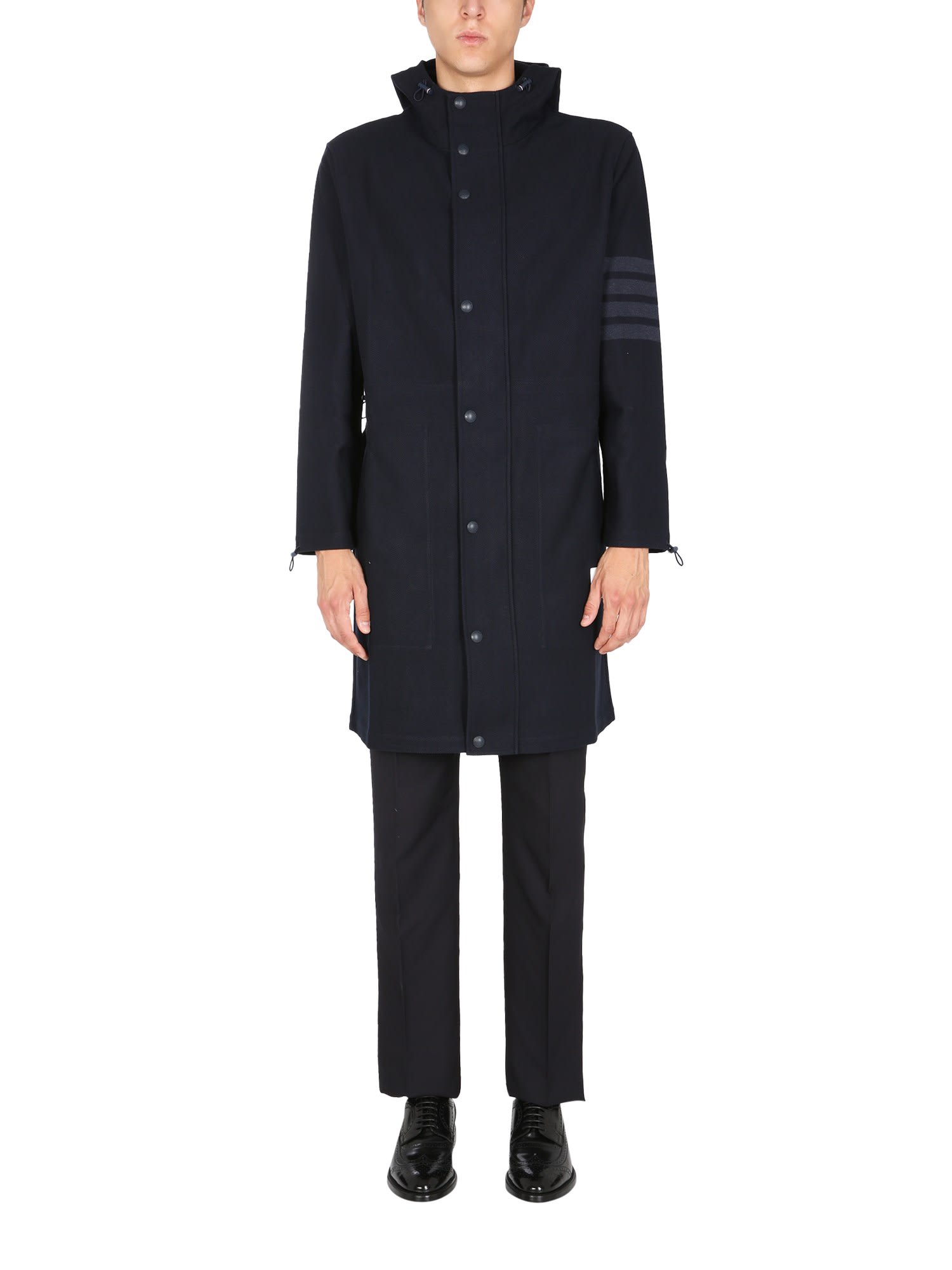Thom Browne Technical Cotton Twill Parka