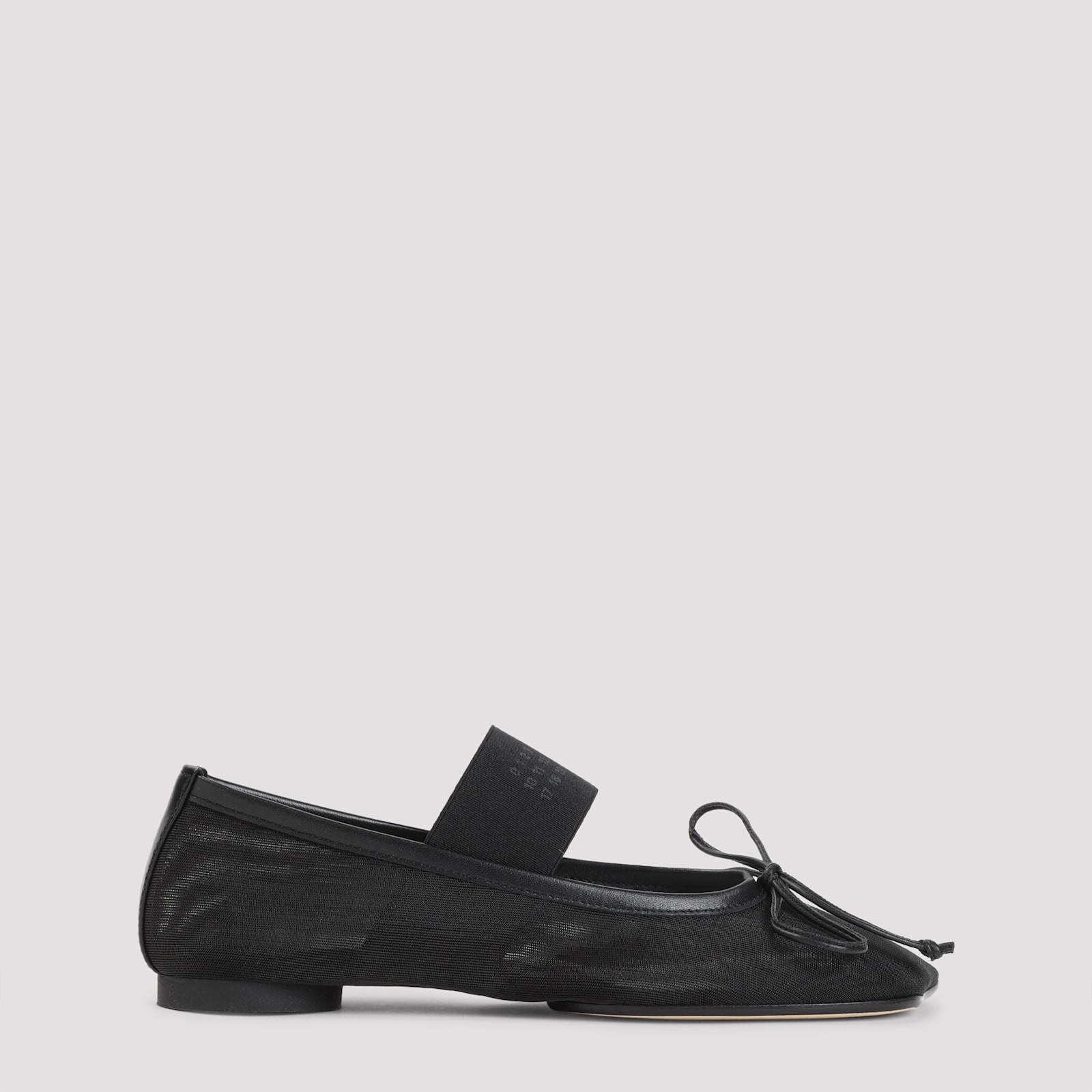 Mm6 Maison Margiela Mm6 By Maison Margiela Anatomic Numeric Ballerinas In Black