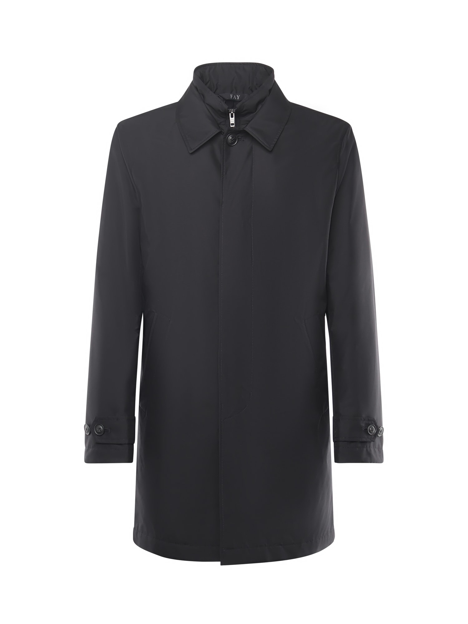Fay Double-front Morning Coat With Padded Interior In Blue
