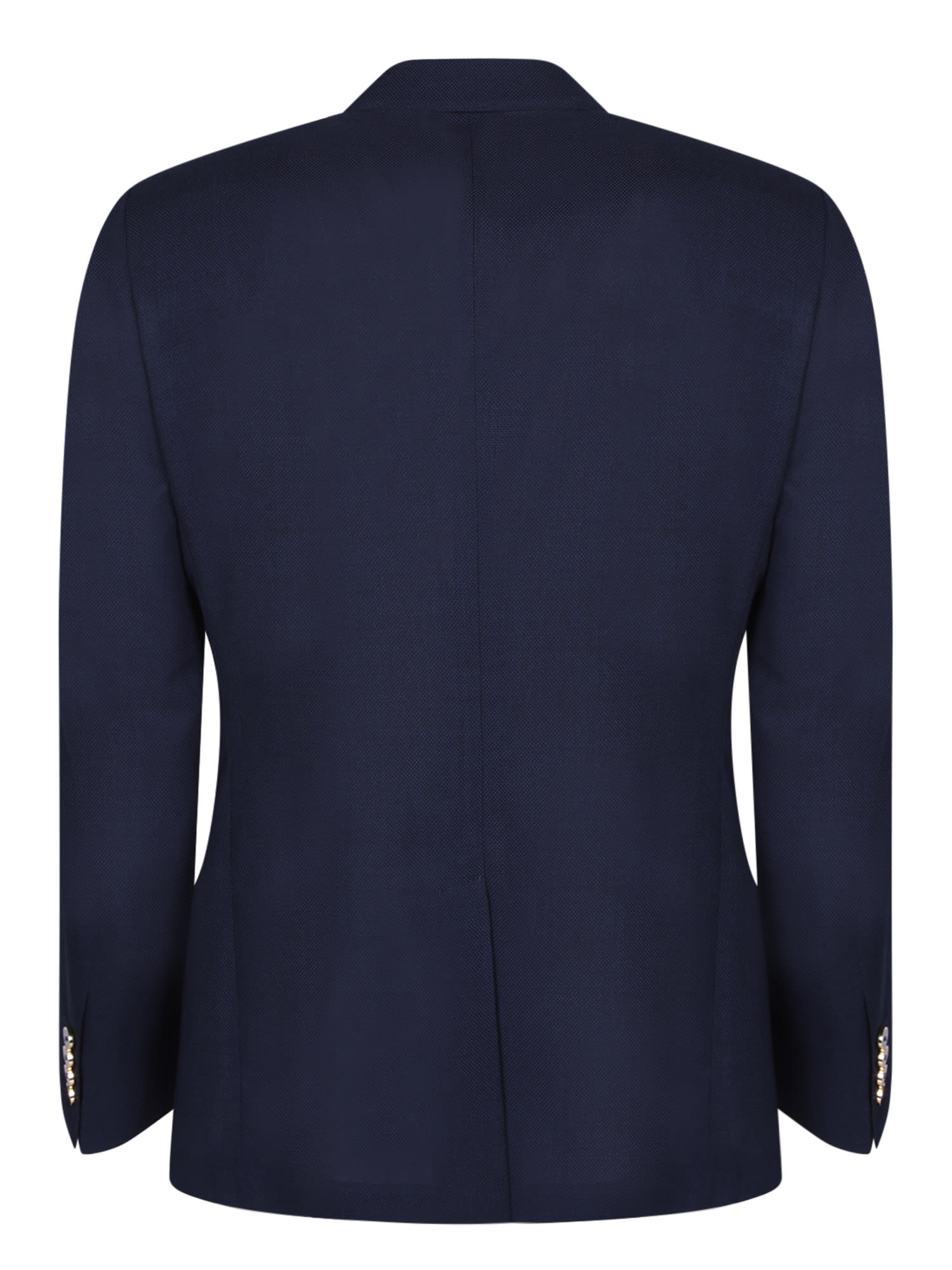 Shop Dolce & Gabbana Double-breasted Blue Jacket