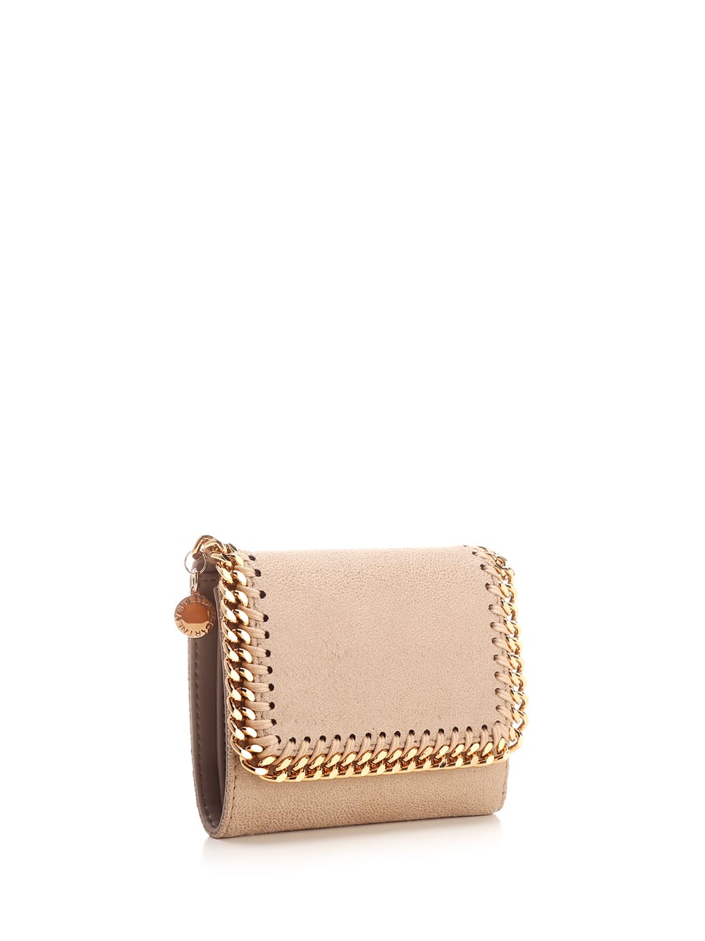 Shop Stella Mccartney Small Flap Wallet In Burro