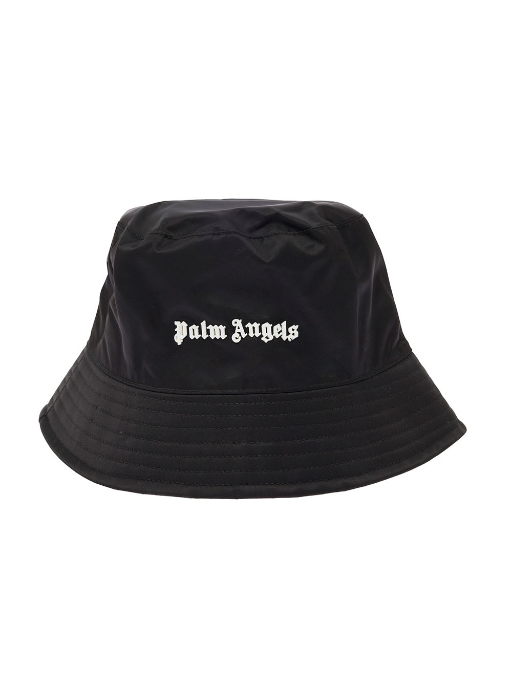 Black Cotton Classic Bucket Hat With Logo Palm Angels Woman