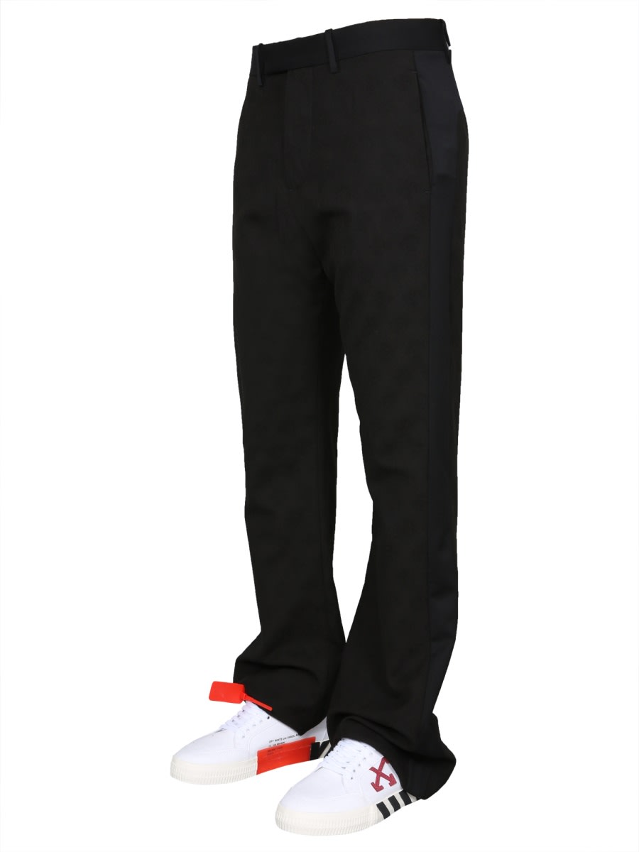 Shop Off-white Low Fit Trousers In Black