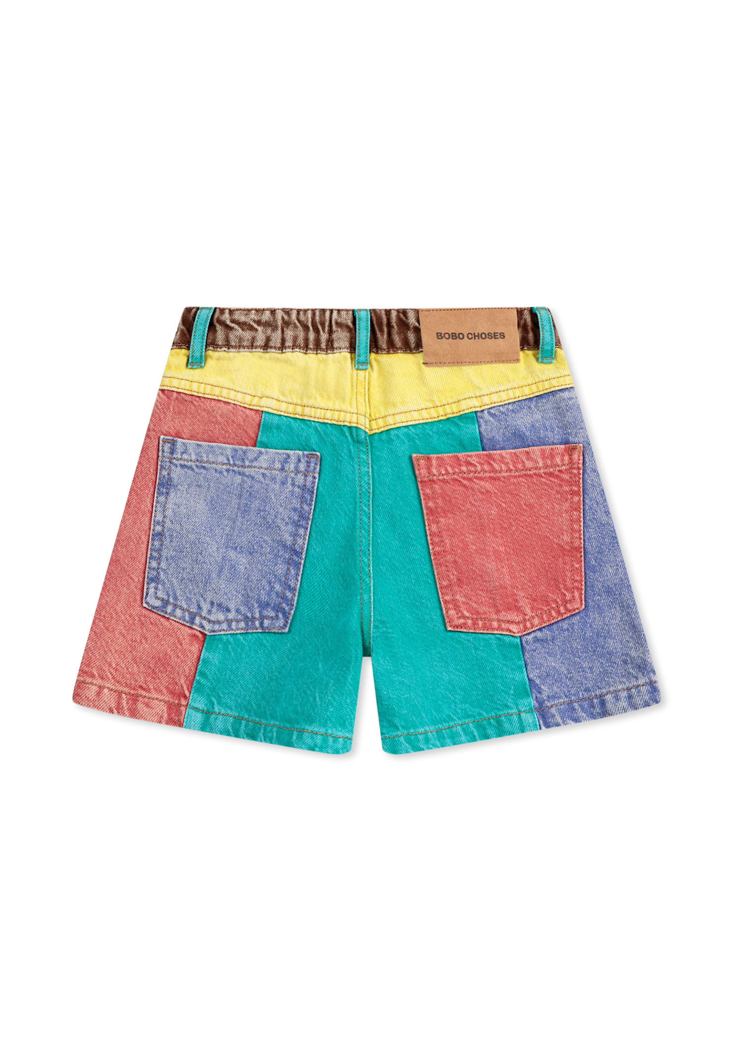 Bobo Choses Denim Shorts For Kids With Logo In Multicolor