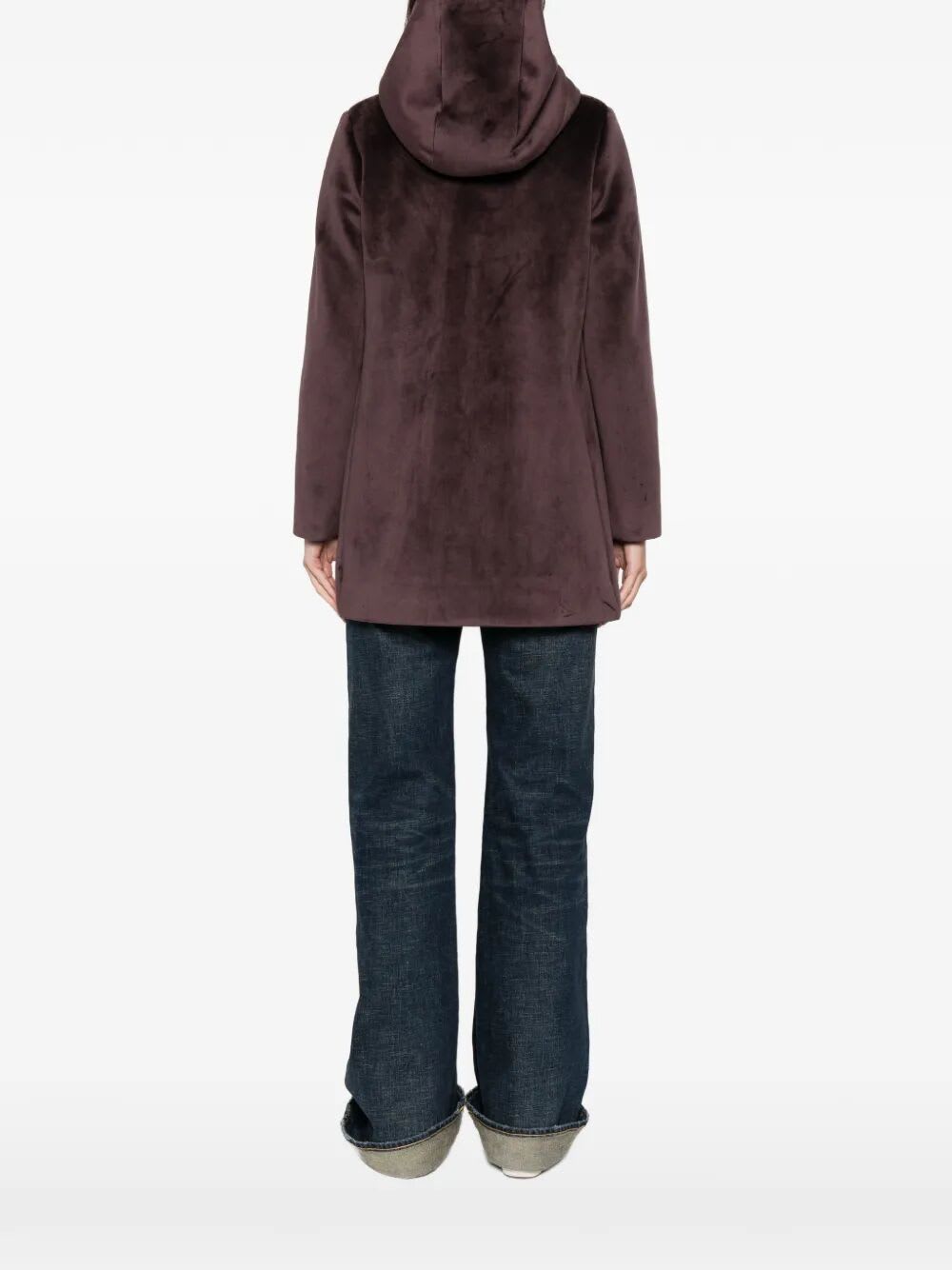 Rrd - Roberto Ricci Design Velour Neo Parka Wom Jkt In Burgundy