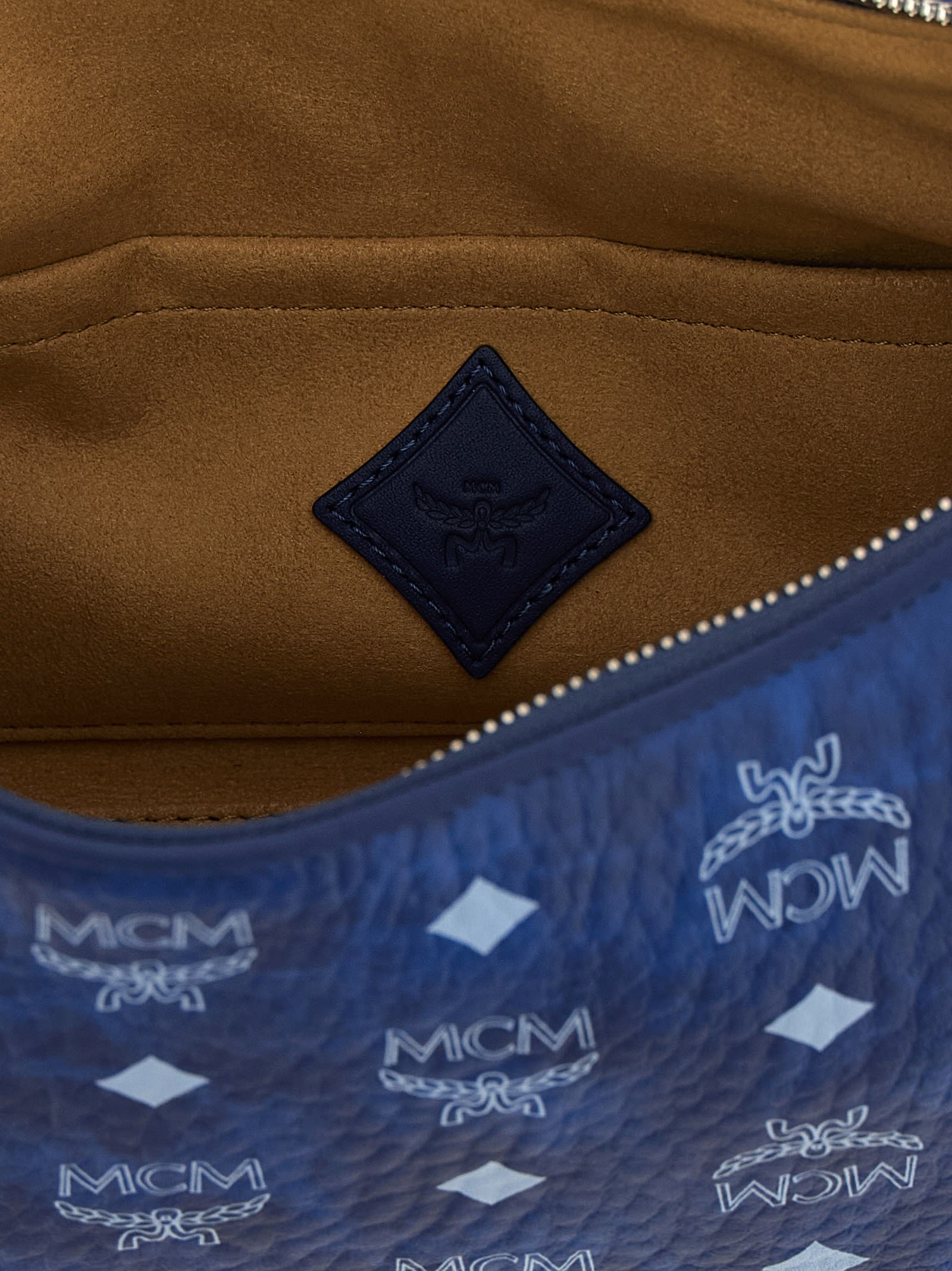 Mcm 'aren Hobo' Small Shoulder Bag In Blue