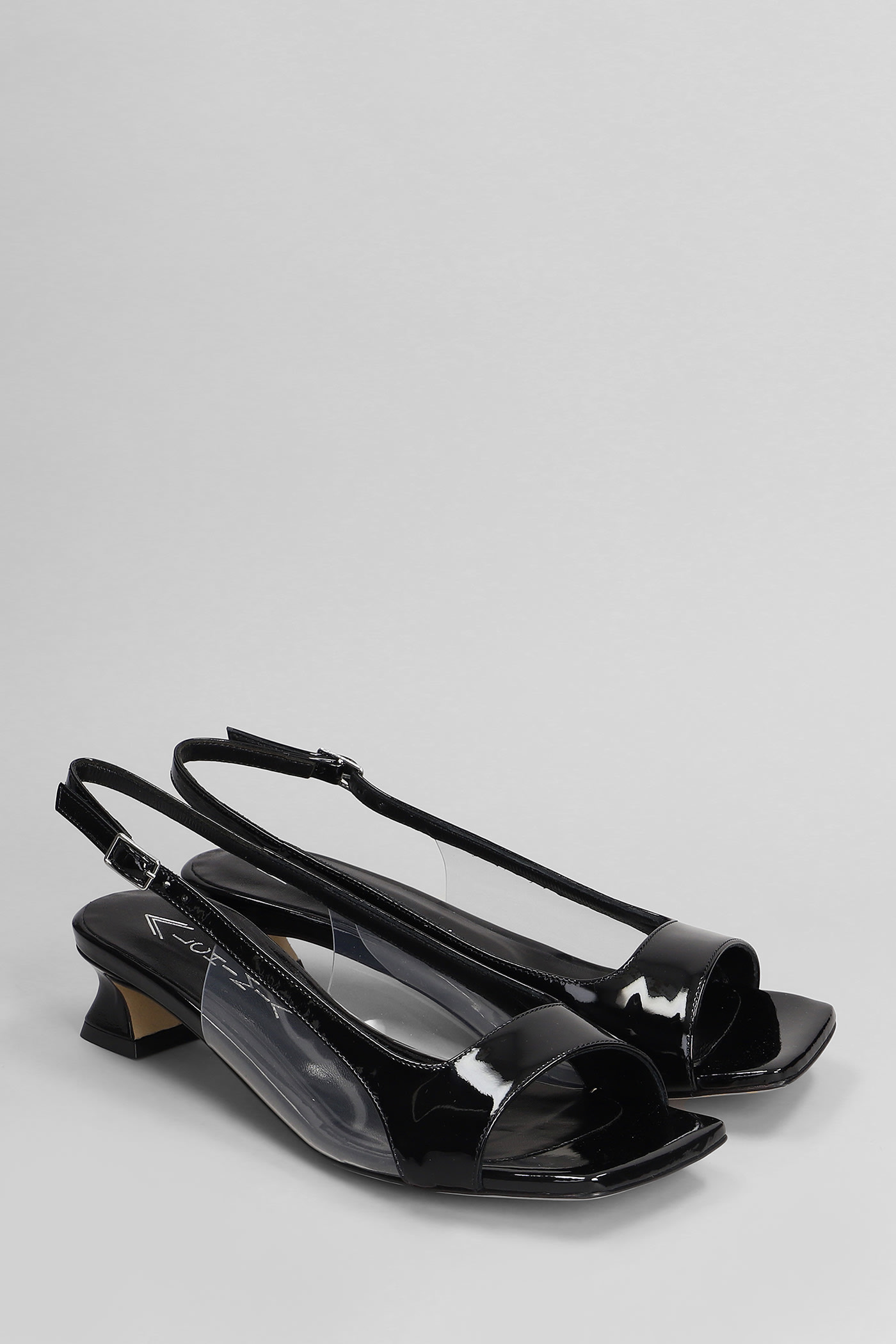 Alchimia Sandals In Black Patent Leather