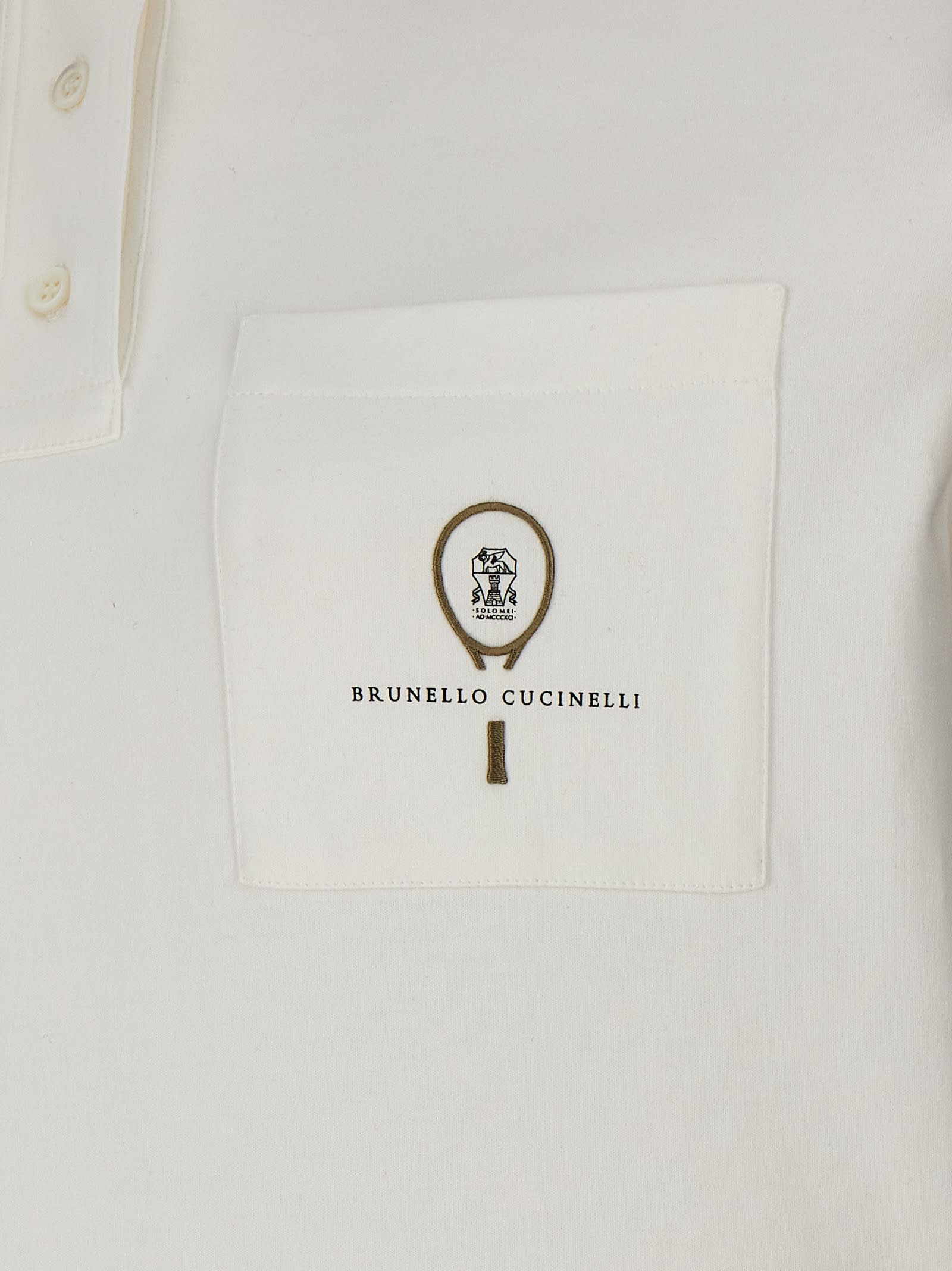 Shop Brunello Cucinelli Logo Polo Dress In White