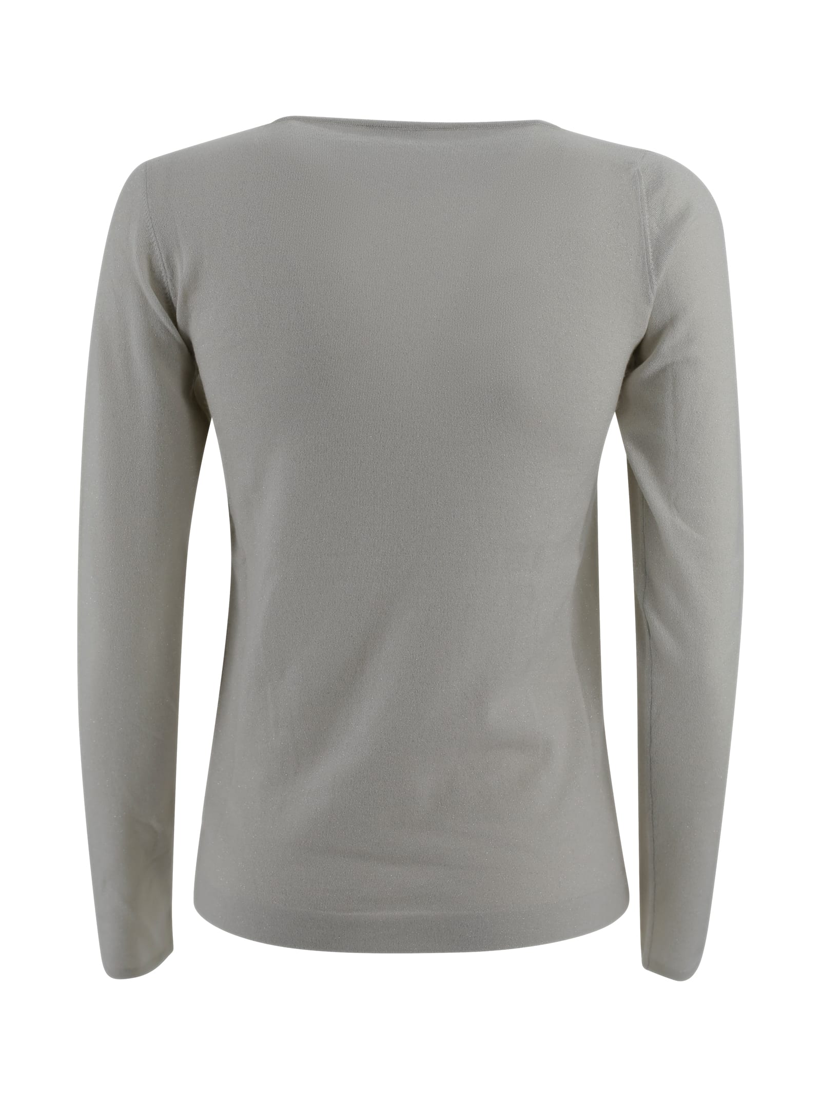 Brunello Cucinelli Knit Top Featuring Body-hugging Lines In Gray
