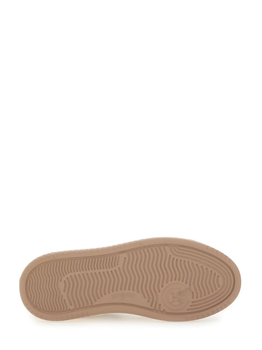 Hogan Grey White Leather Basket Cam Sneakers In Gray