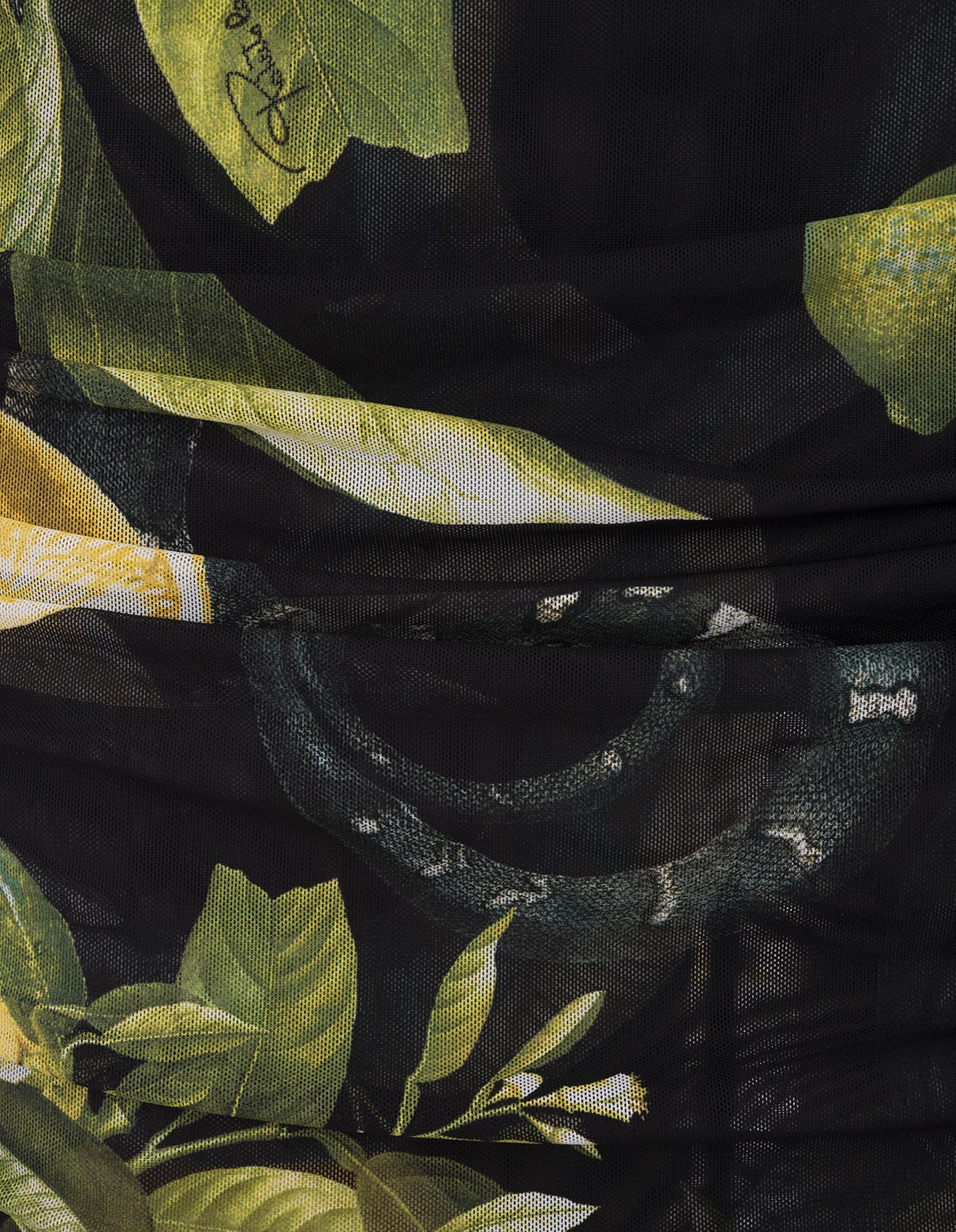 Shop Roberto Cavalli Midi Black Stretch Dress With Lemons Print