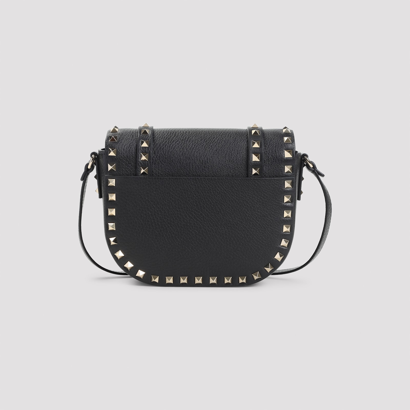 Valentino Small Rockstud Shoulder Bag In Black