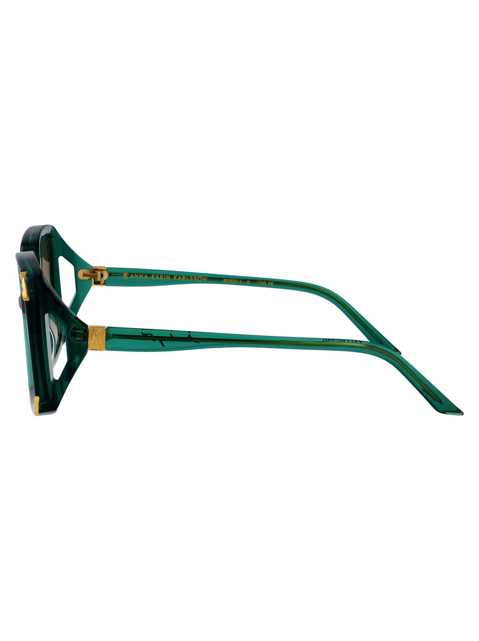 Anna-karin Karlsson Anna Karin Karlsson Emerald Acetate Sunglasses In Green