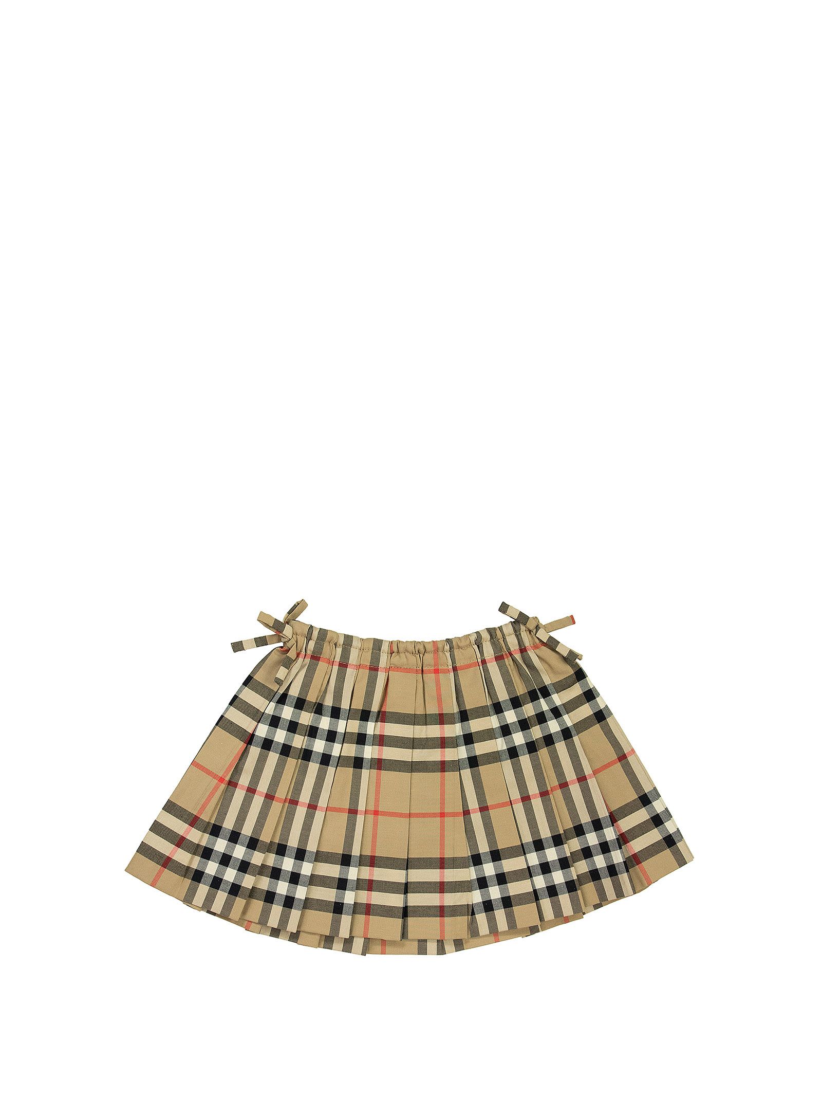 Burberry Mini Pearly - Vintage Check Cotton Pleated Skirt