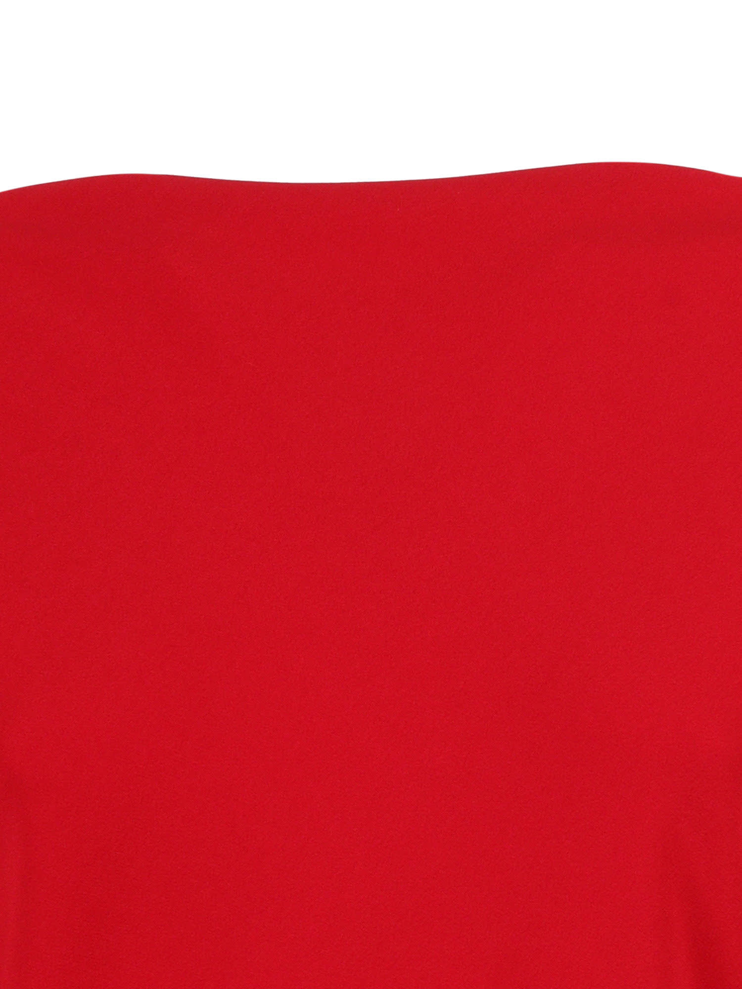 Alberta Ferretti Form-fitting White Dress With Minimalist Design In Red