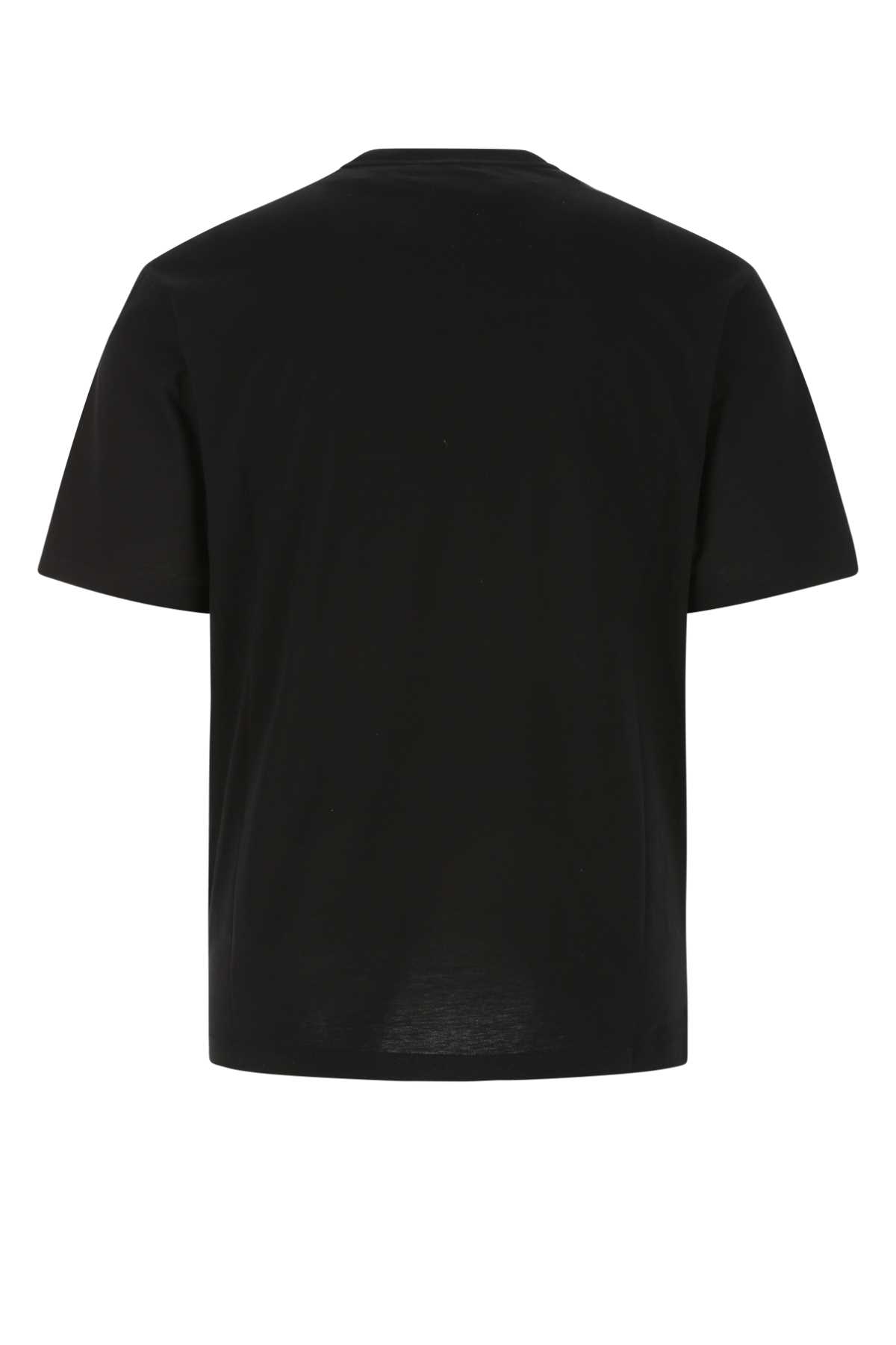 Shop Prada Black Cotton T-shirt In F0002