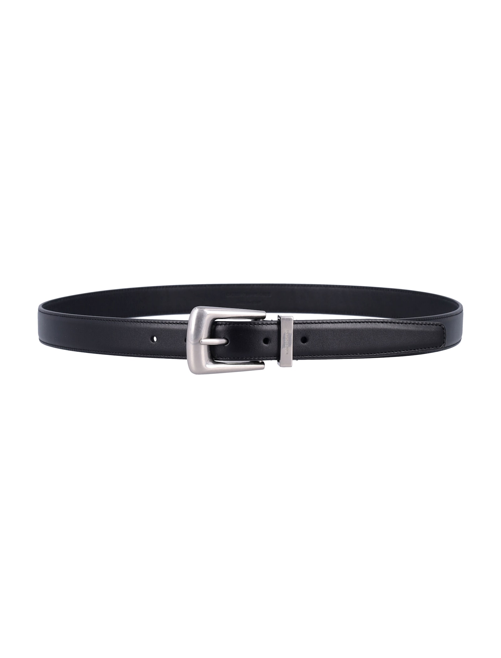 Saint Laurent Folk Smooth Leather Belt In Brown
