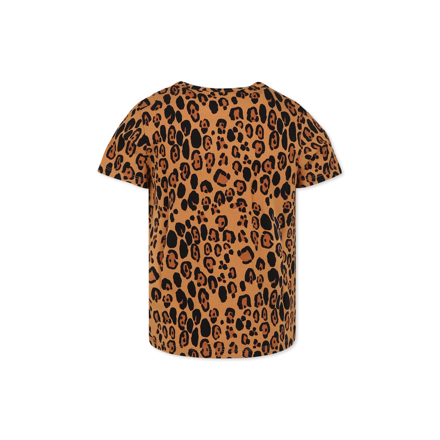 Mini Rodini Beige T-shirt For Kids With Spotted Print In Beige