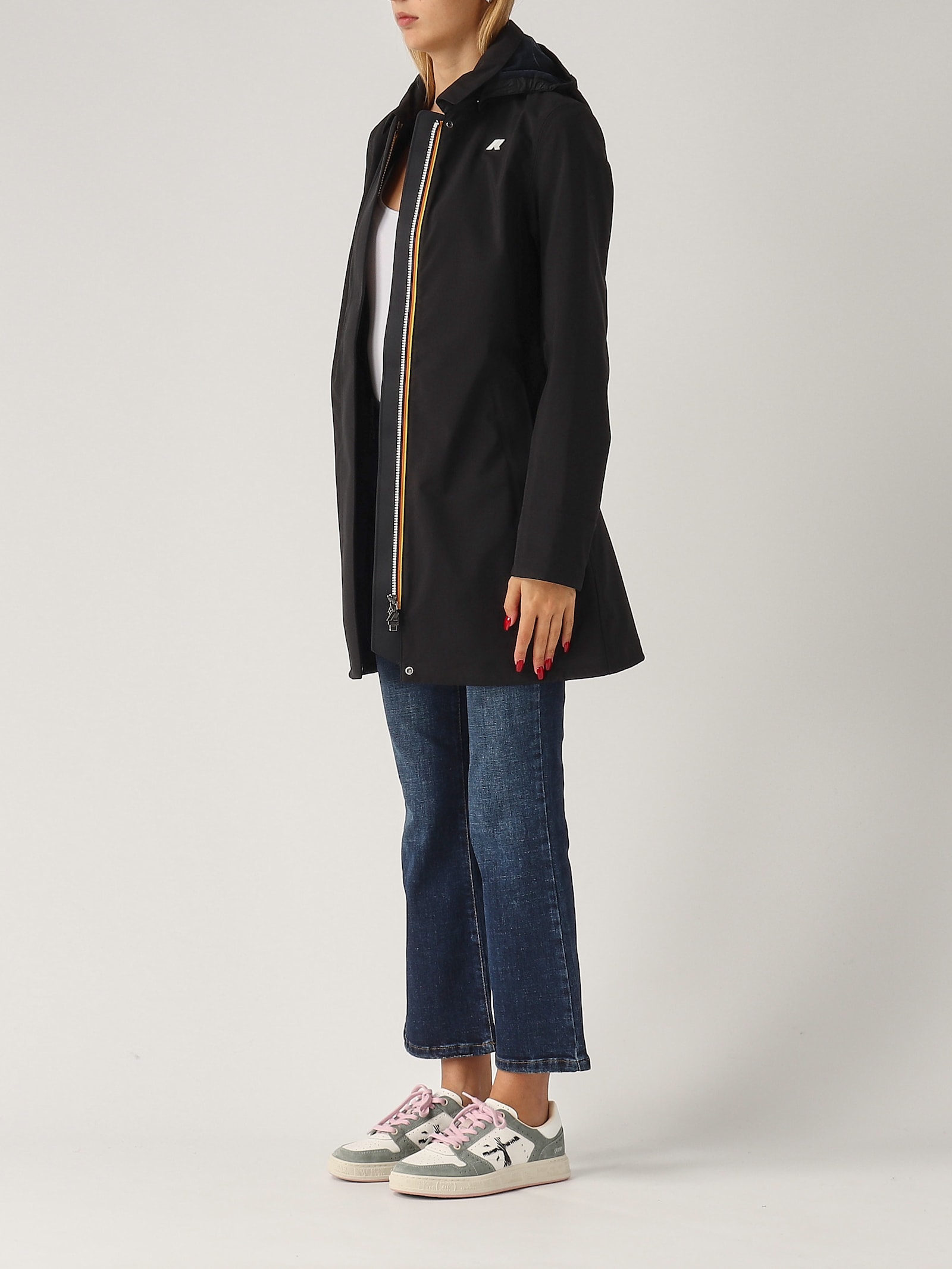 Shop K-way Mathy Bonded Jacket In Nero