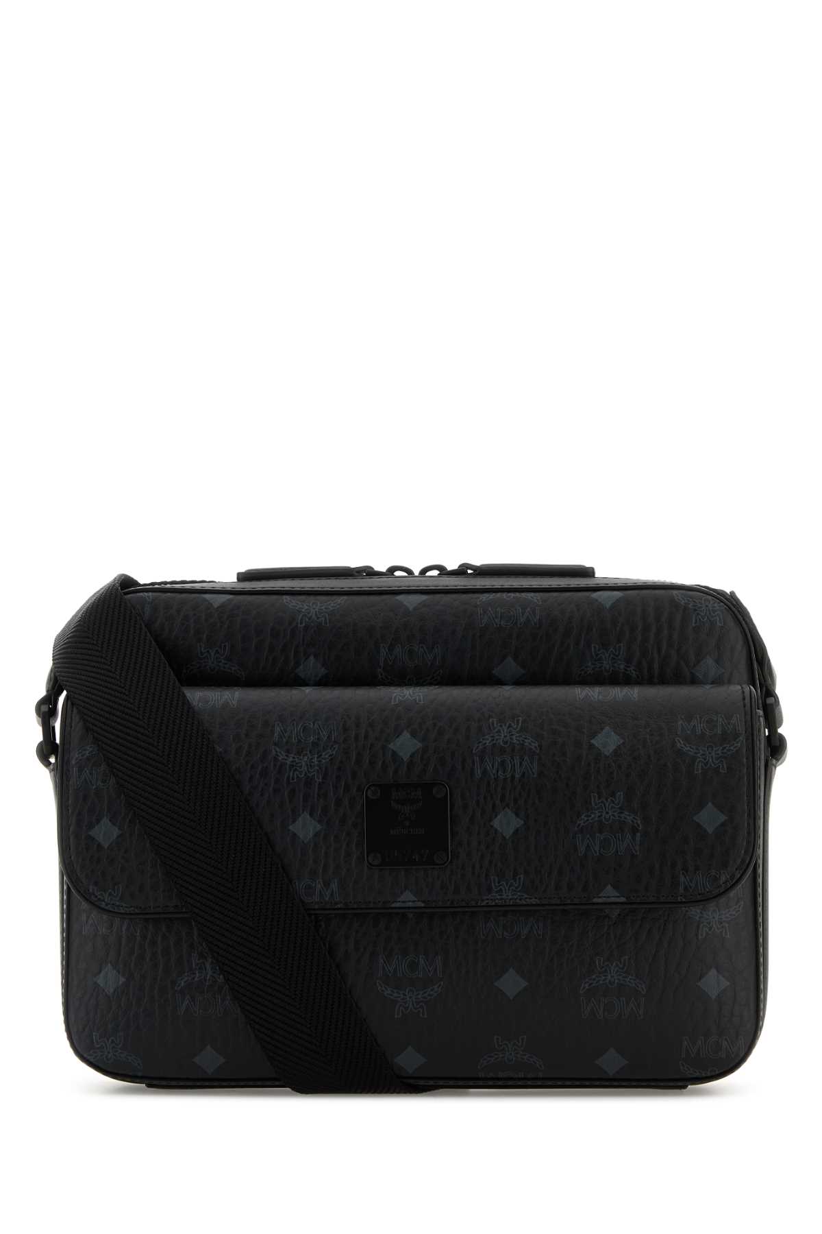 Printed Canvas Aren Messenger Crossbody Bag