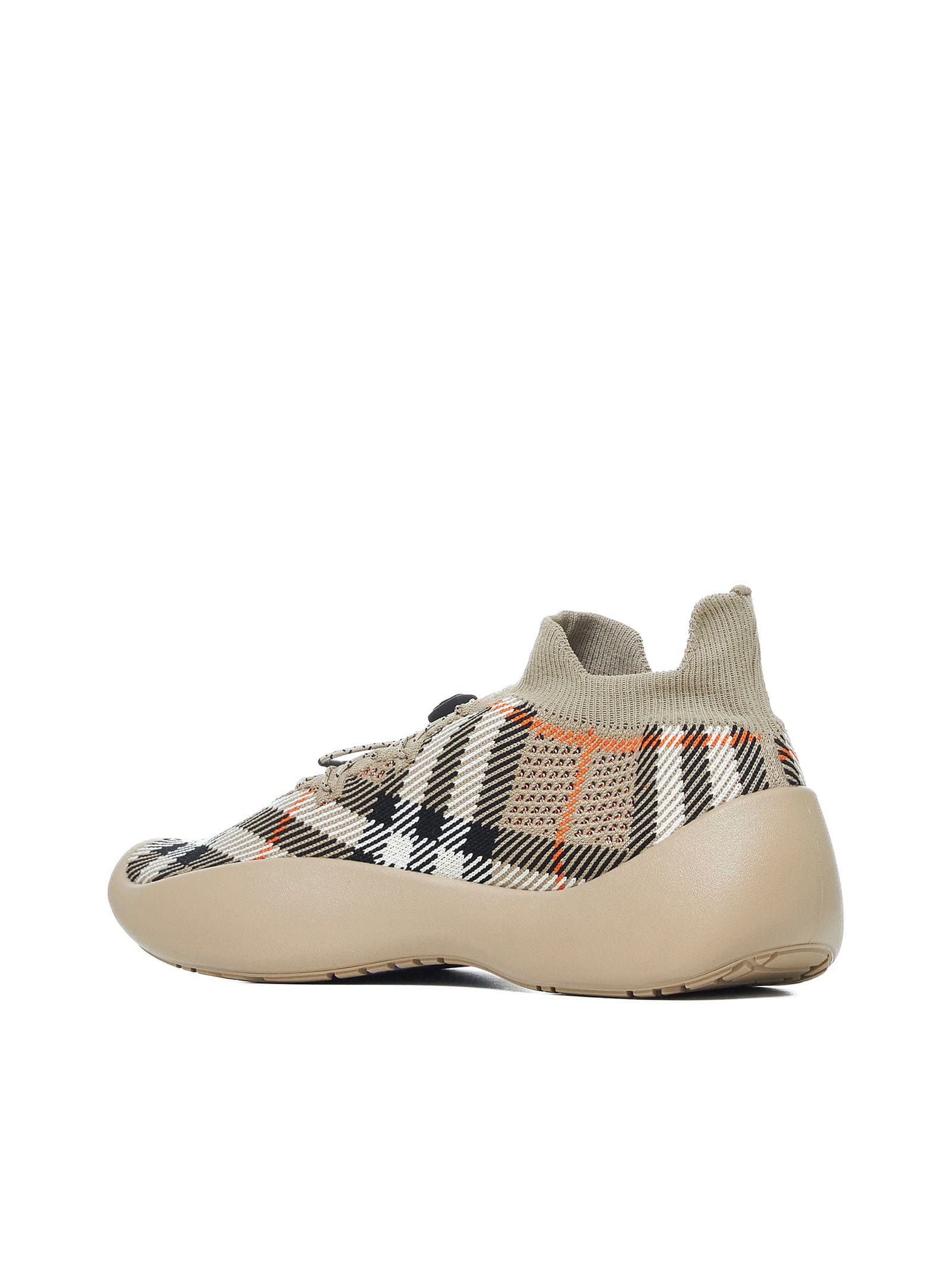 Shop Burberry Sneakers In Sand Ip Check