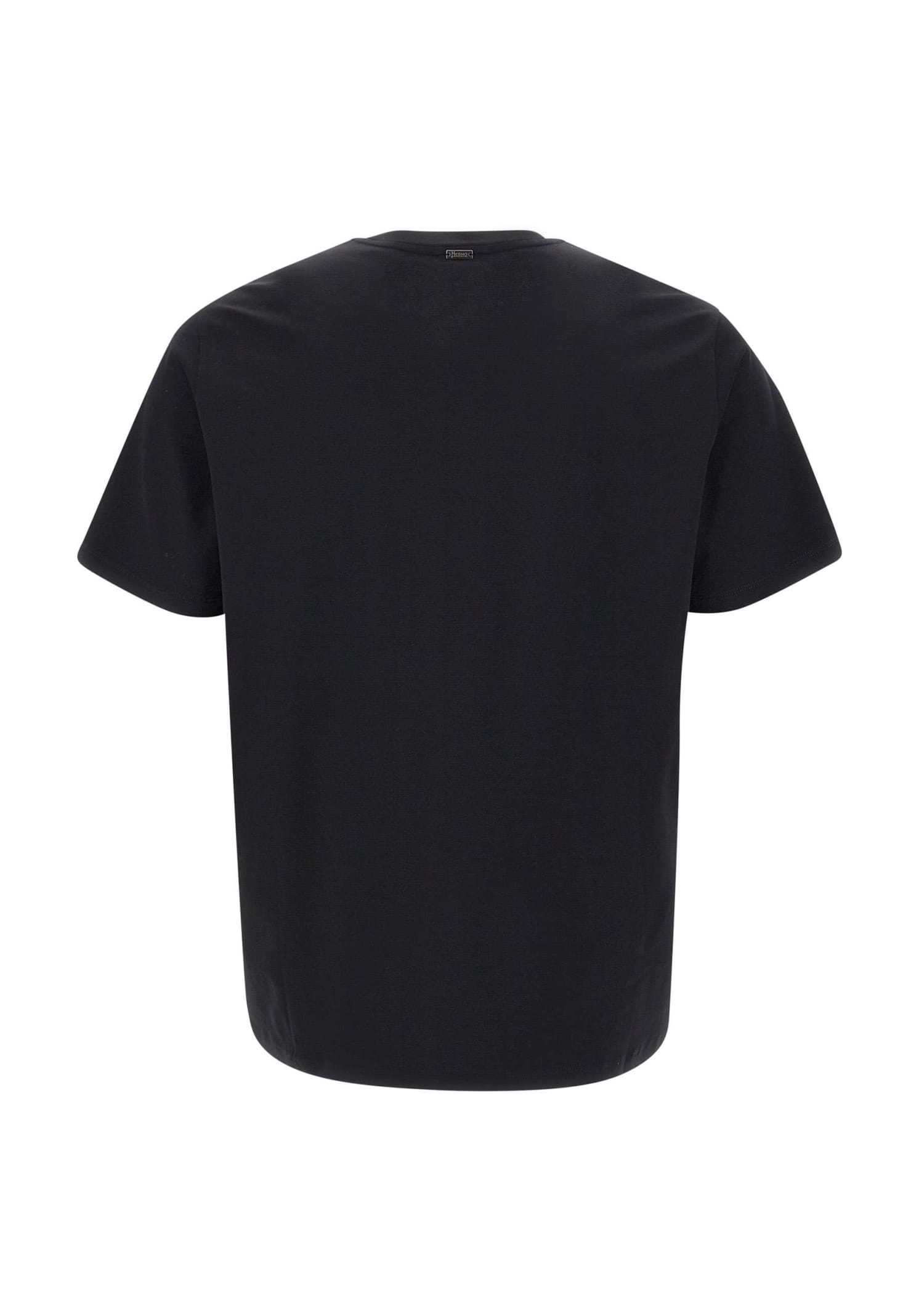 Shop Herno Superfine Cotton T-shirt In Black
