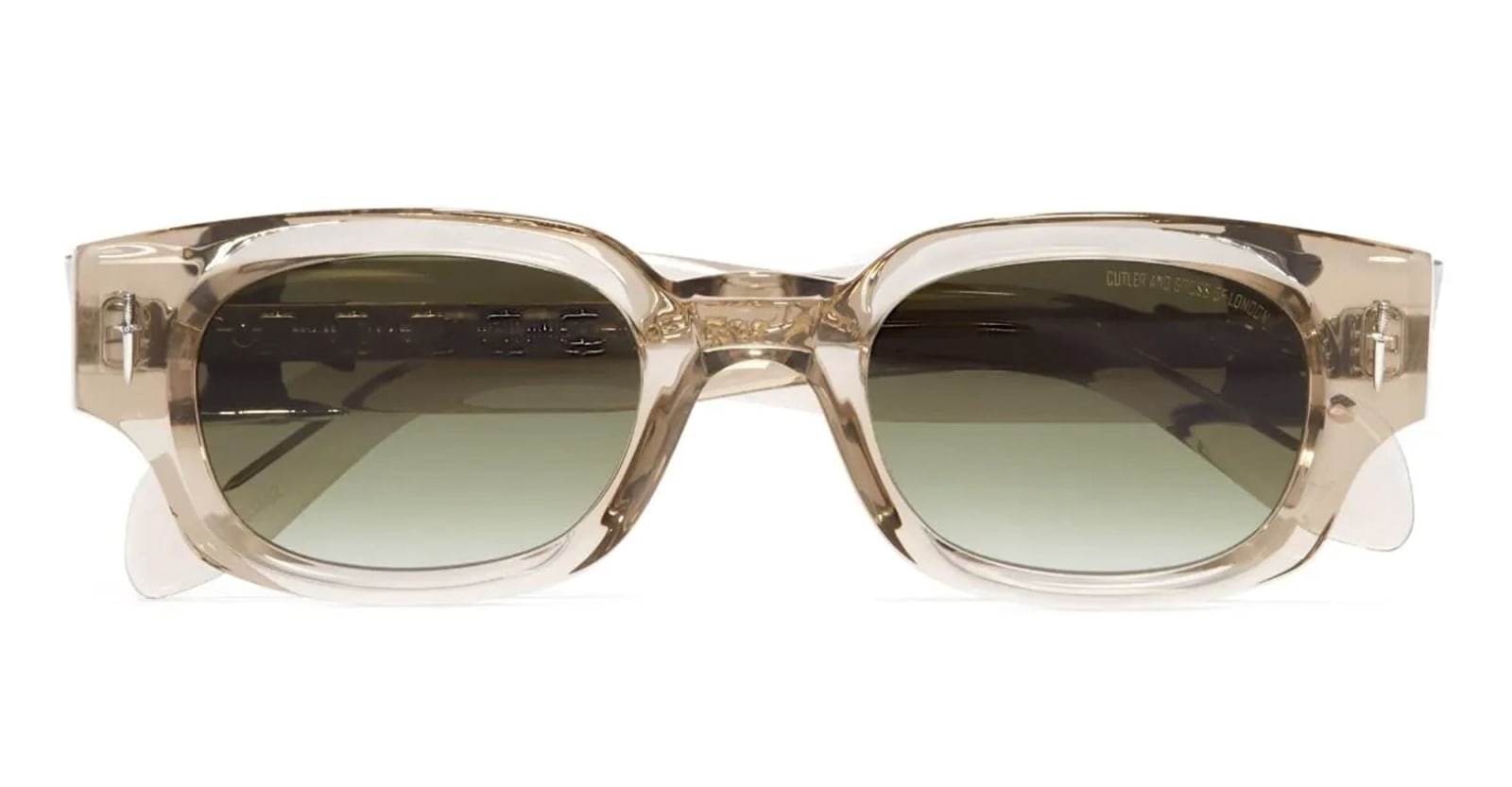 Shop Cutler And Gross The Great Frog - Soaring Eagle / Sand Crystal Sunglasses In Transparent Beige