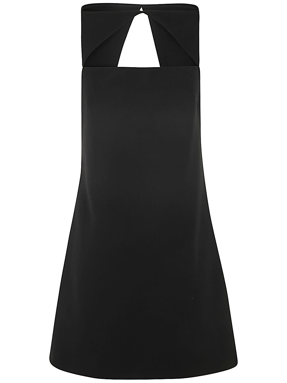 Shop Versace Cocktail Dress In Double Wool In Black