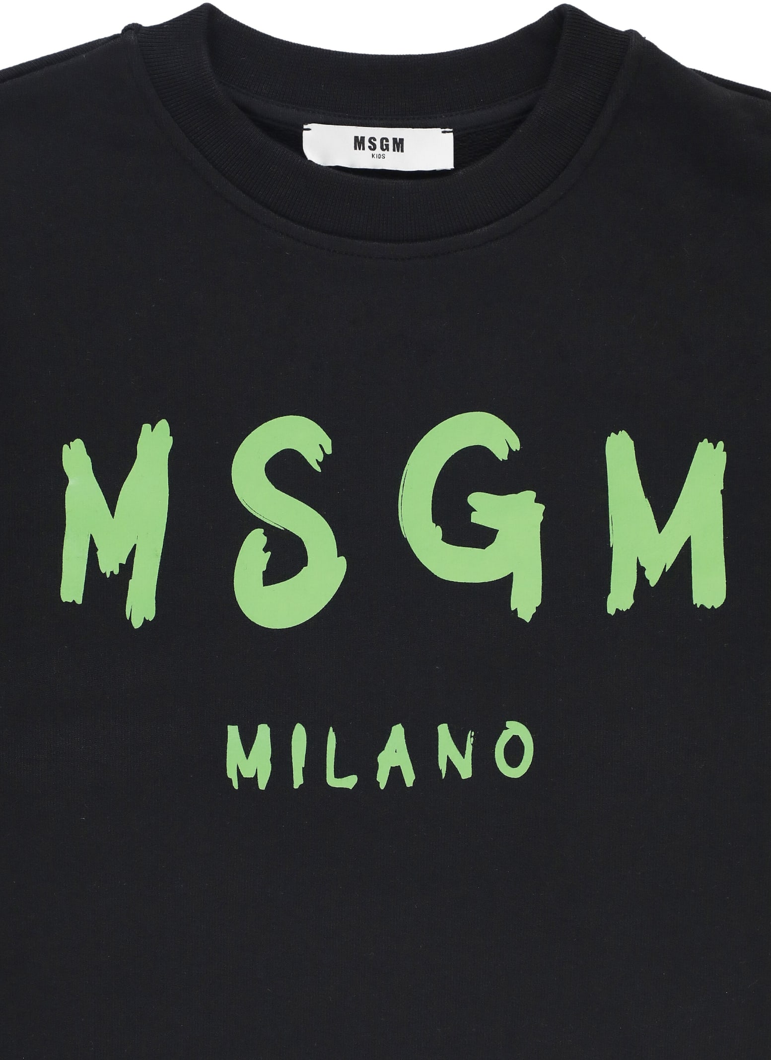 Shop Msgm Logoed Sweatshirt In Black