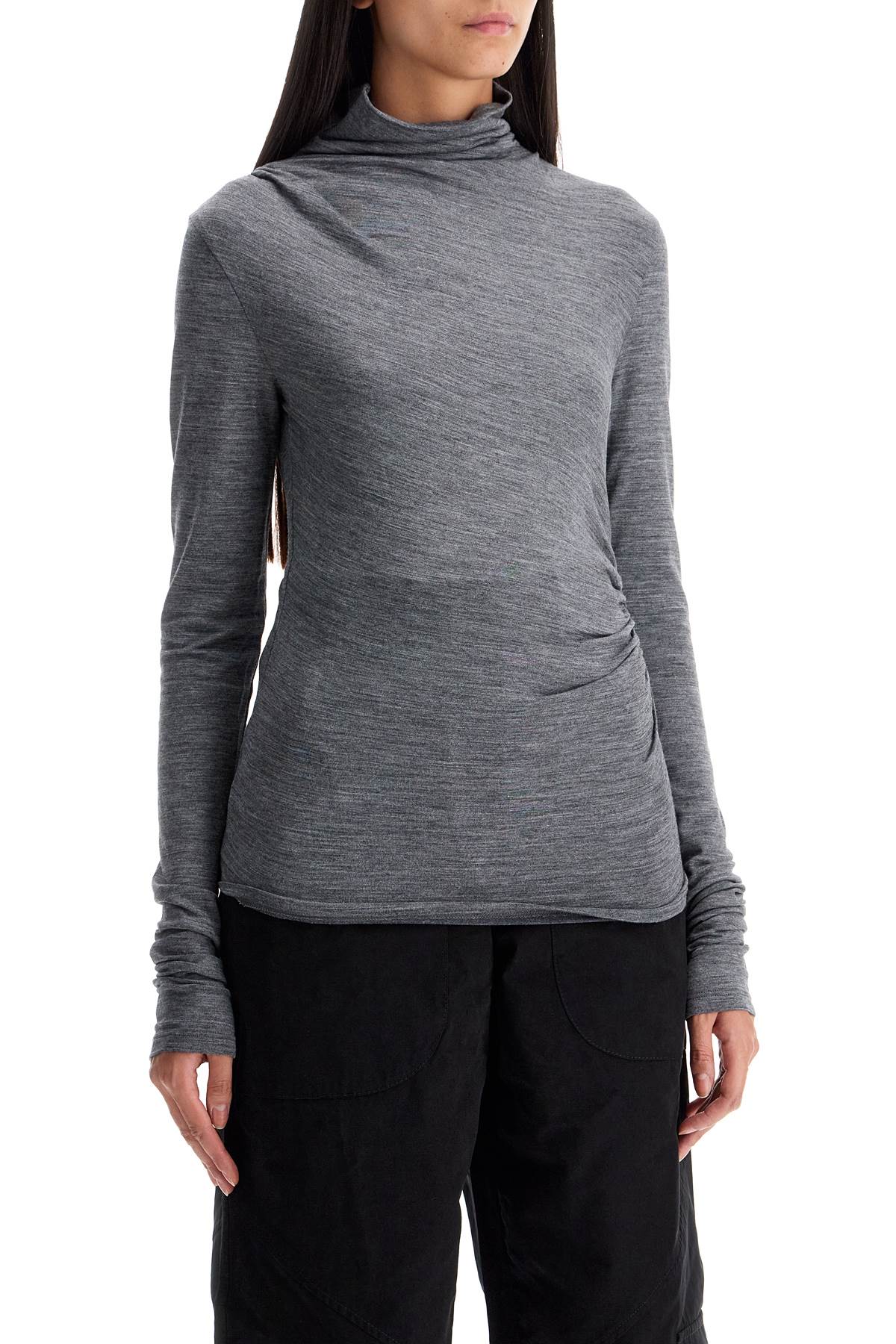 Shop The Andamane Oleandra Jersey Top In Grey Melange (grey)