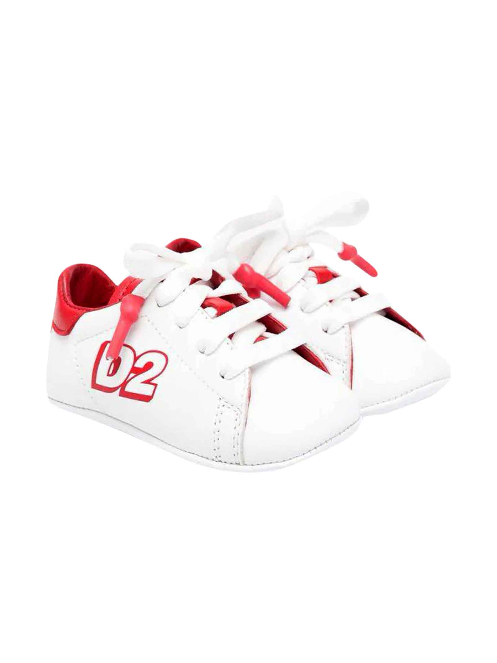 DSQUARED2 WHITE SHOES BABY UNISEX
