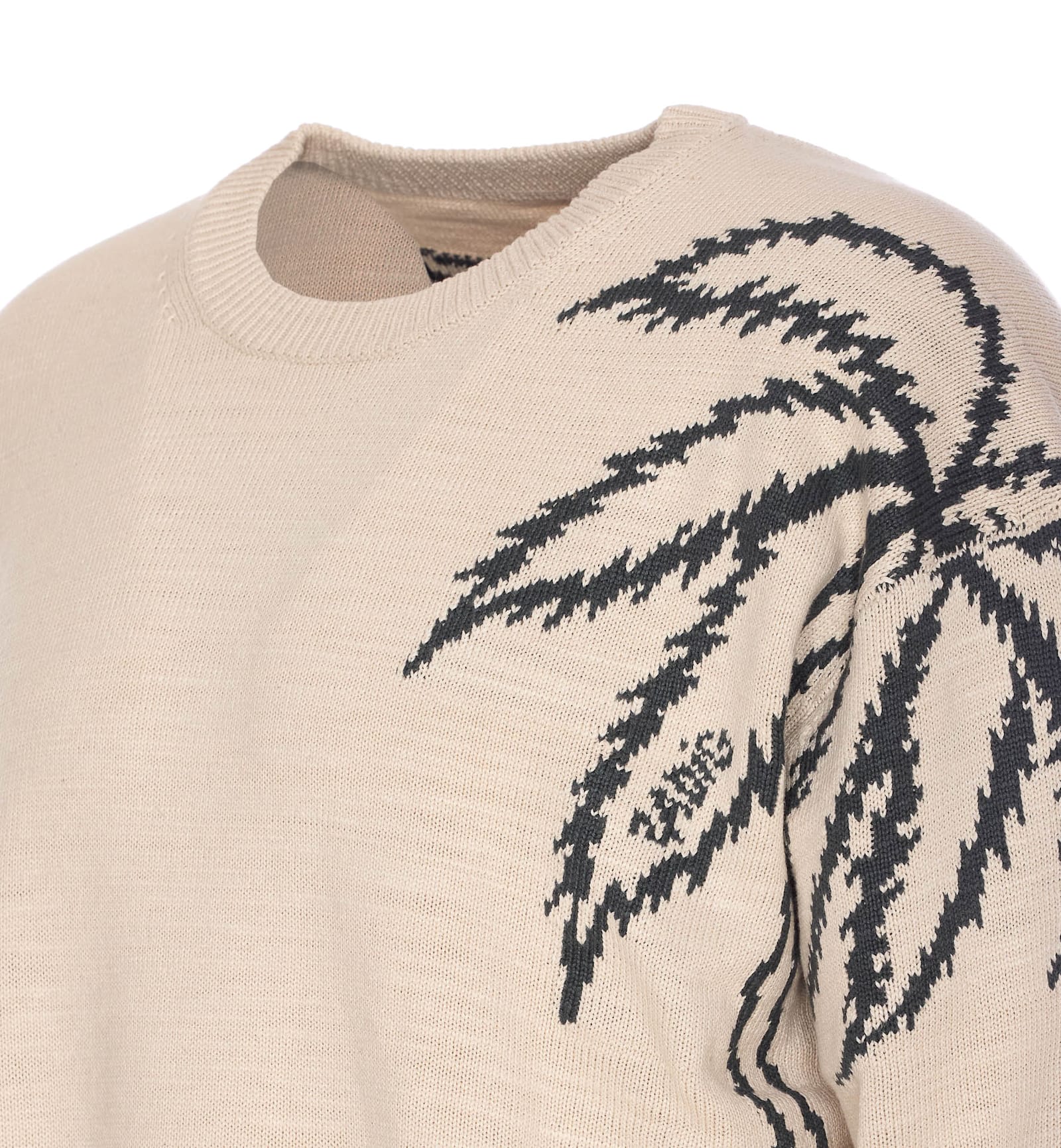 Zadig & Voltaire And White Marko Palm Tree Sweater In Beige
