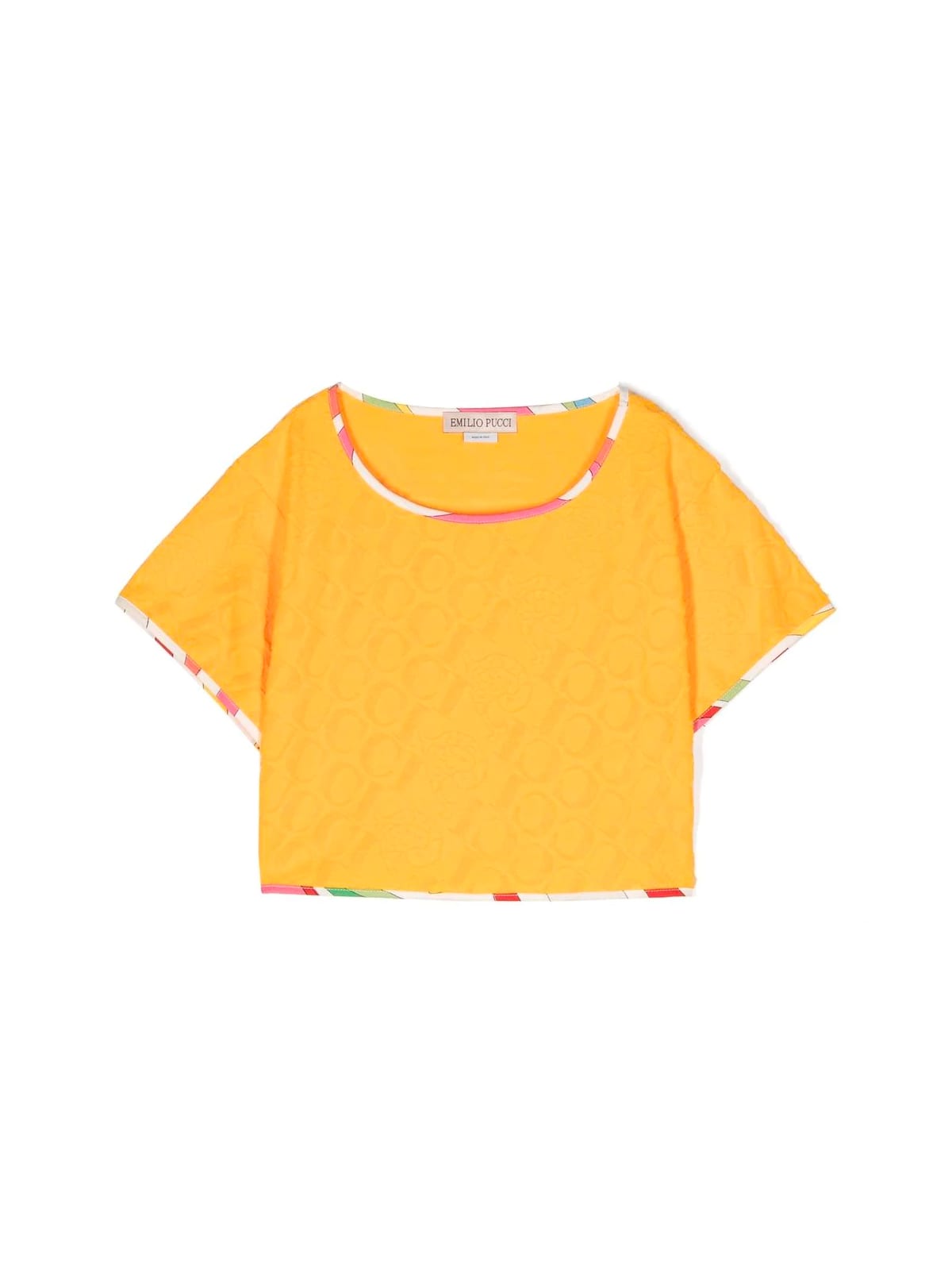 Emilio Pucci Kids' T-shirt In Mustard
