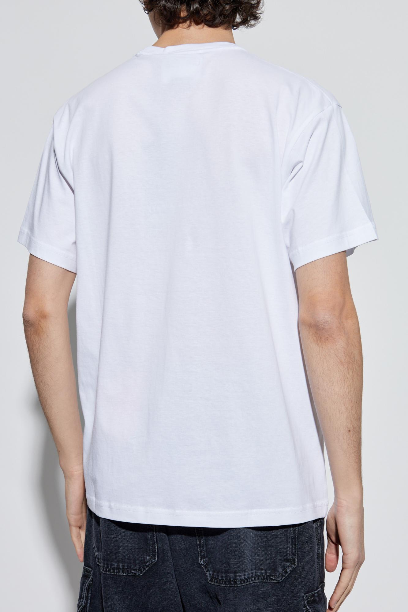 Shop Versace Jeans Couture T-shirt With Logo In White