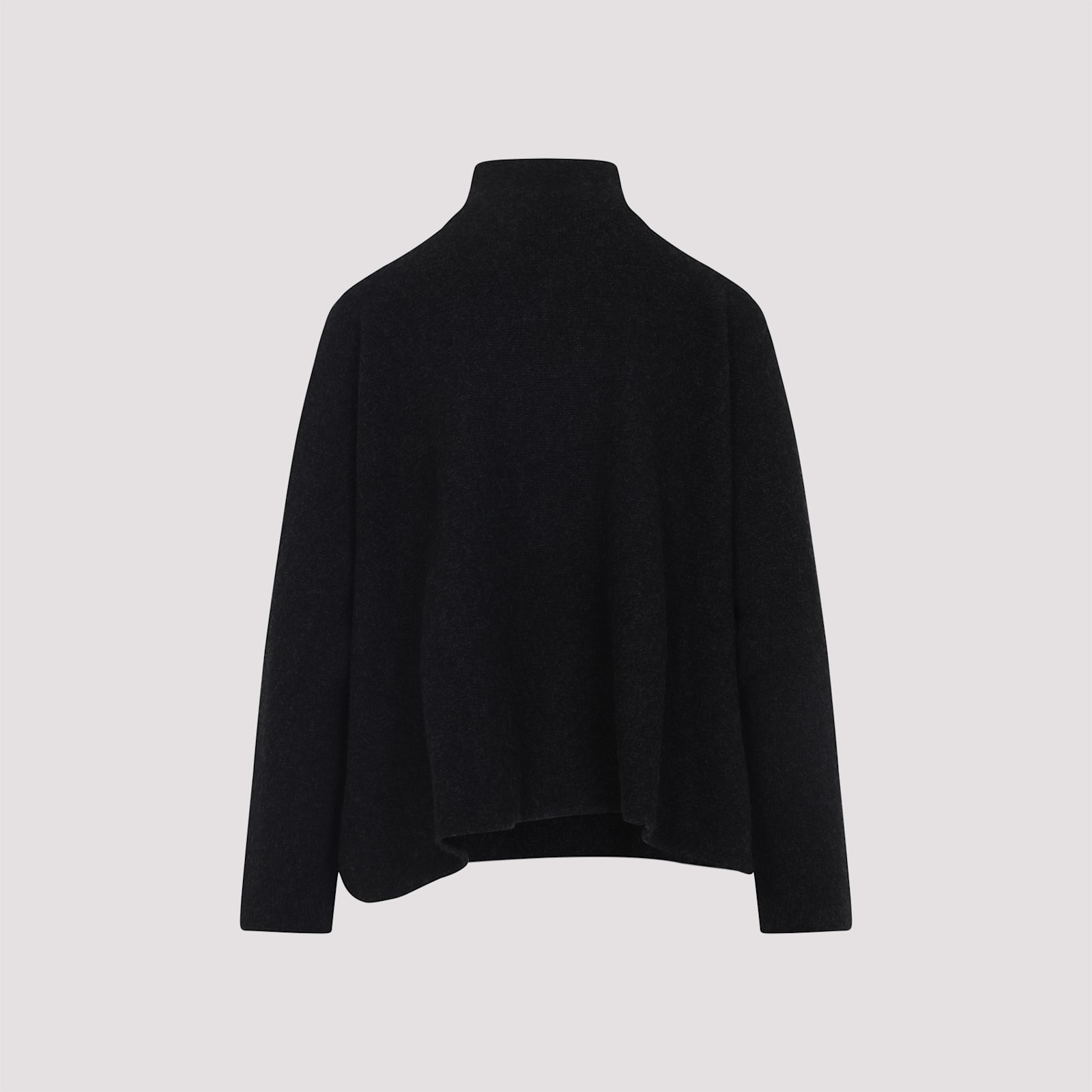 Giorgio Armani Cashmere Flared Hem Sweater In Black
