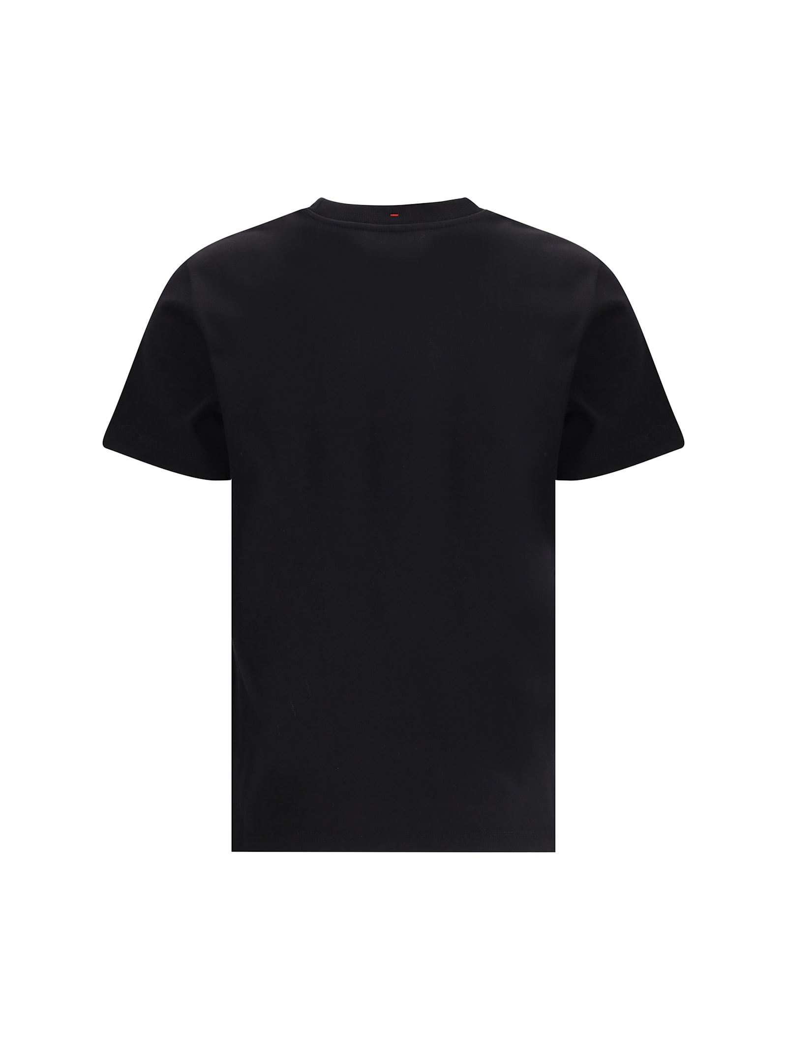 Moncler Contrasting Logo T-shirt In Black