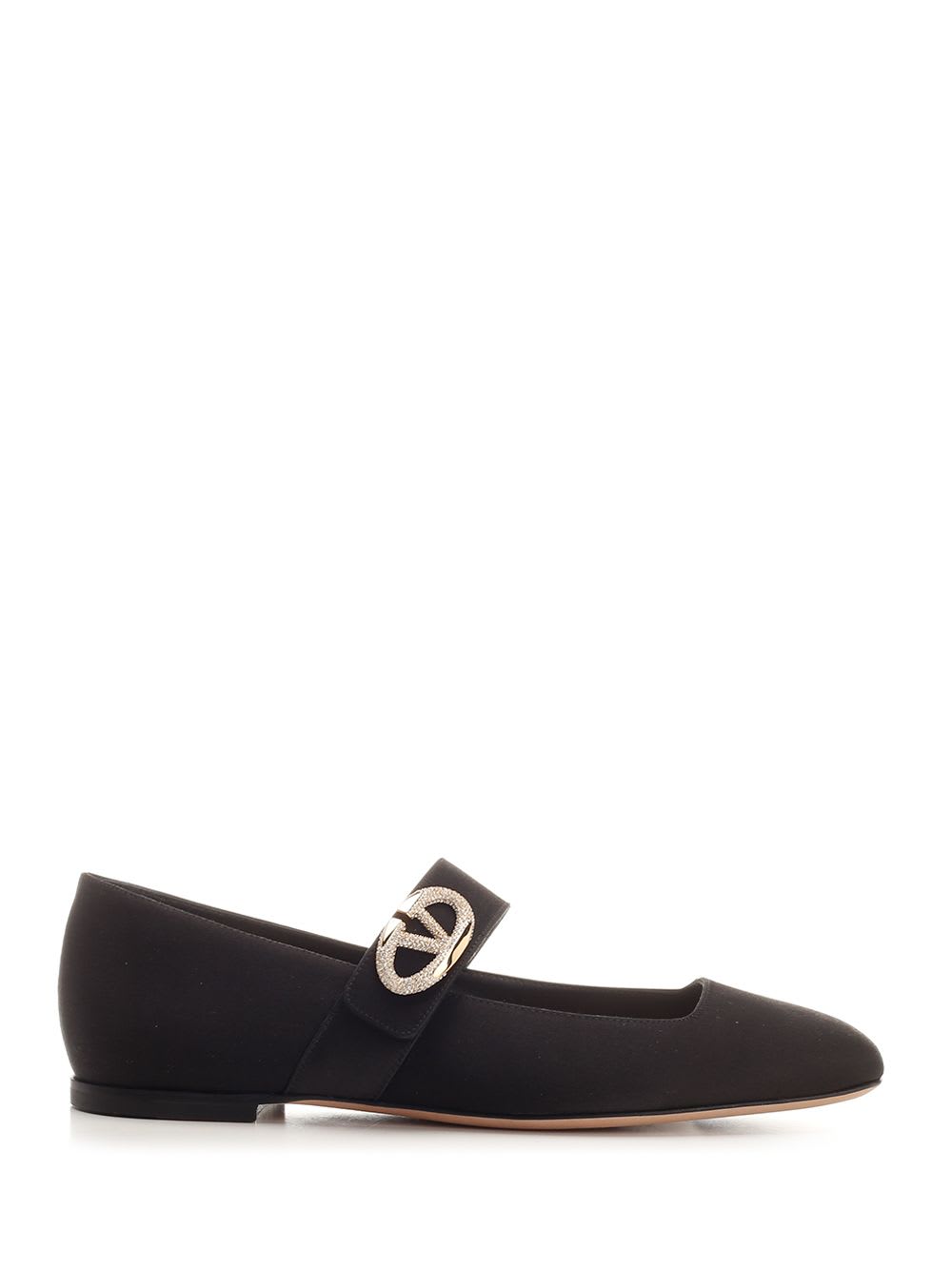 Shop Valentino Mary-jane Ballerina In Black