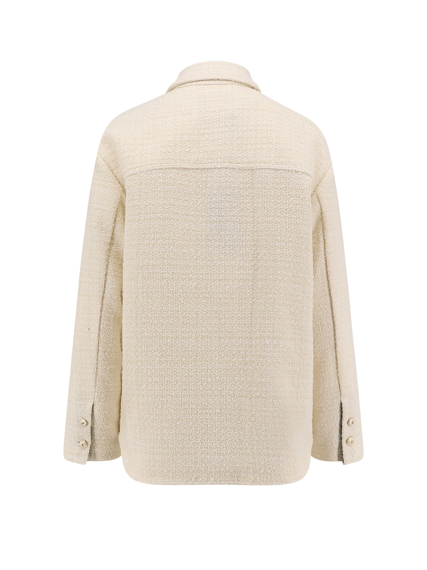 Pinko Ghiacciolo Tweed Jacket In Neutral